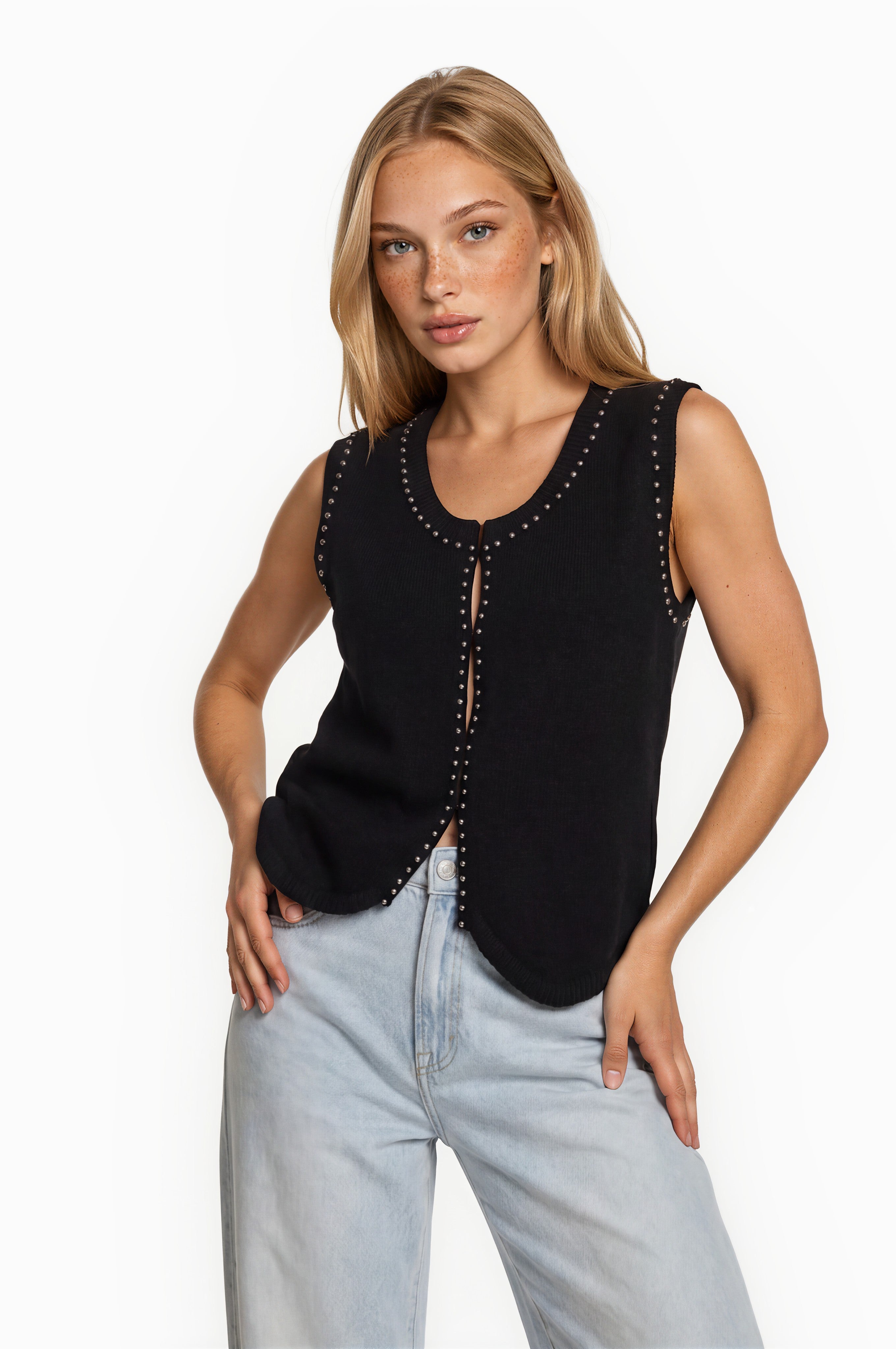 ADELLE STUD VEST