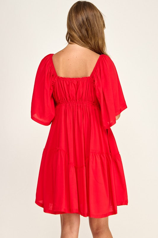 KANDI FLUTTER SLV DRESS