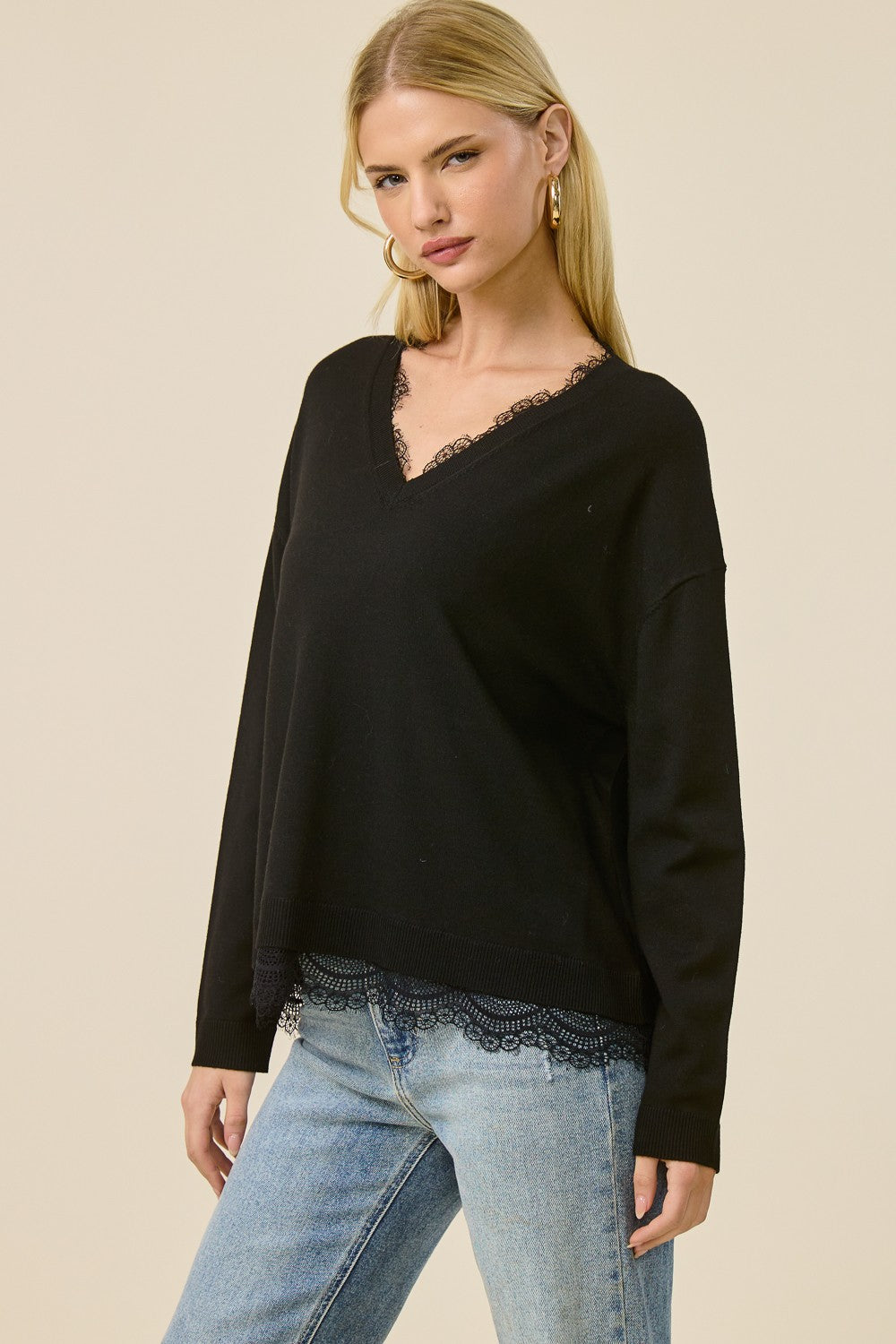 EVONNE LACE SWEATER