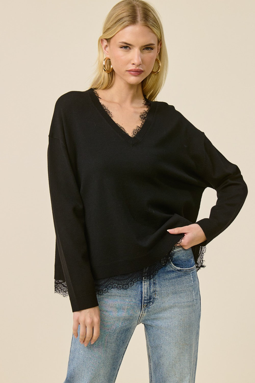 EVONNE LACE SWEATER