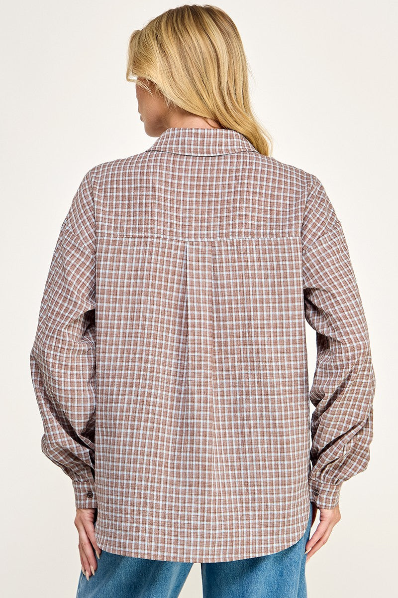 MARLYN PLAID BUTTON DOWN