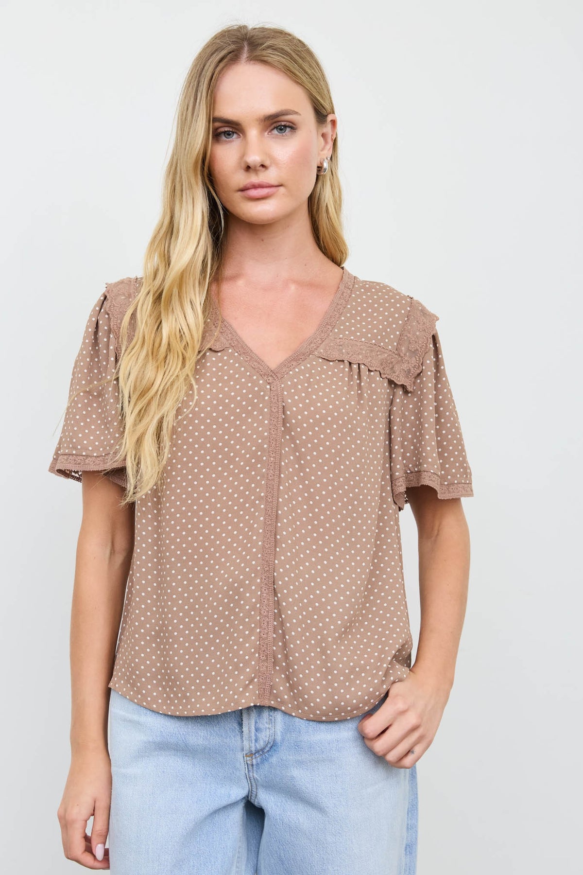 JENNI POLKA DOT BLOUSE