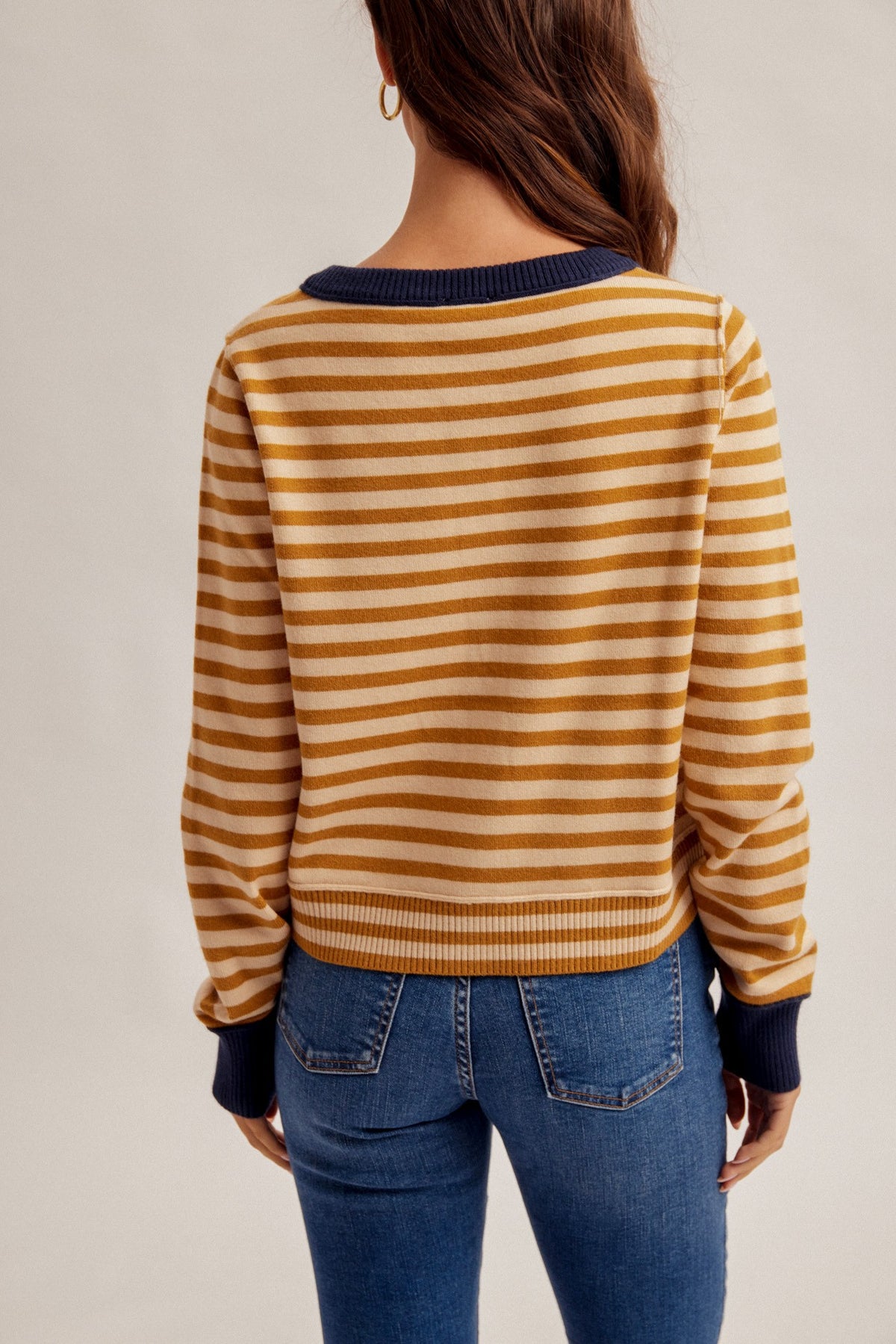 ADRIENNE STRIPE CARDIGAN