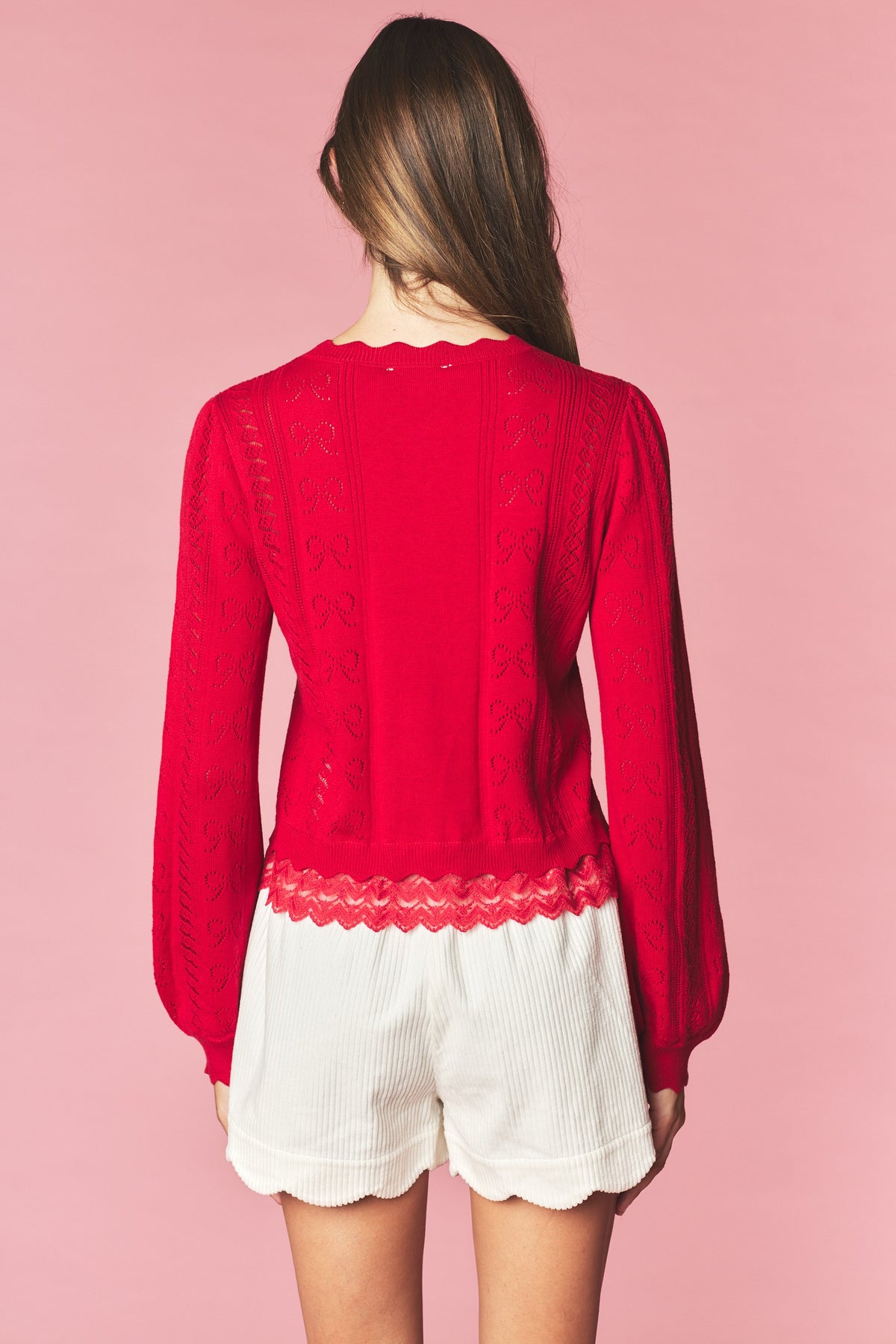 BOW LACE CARDIGAN
