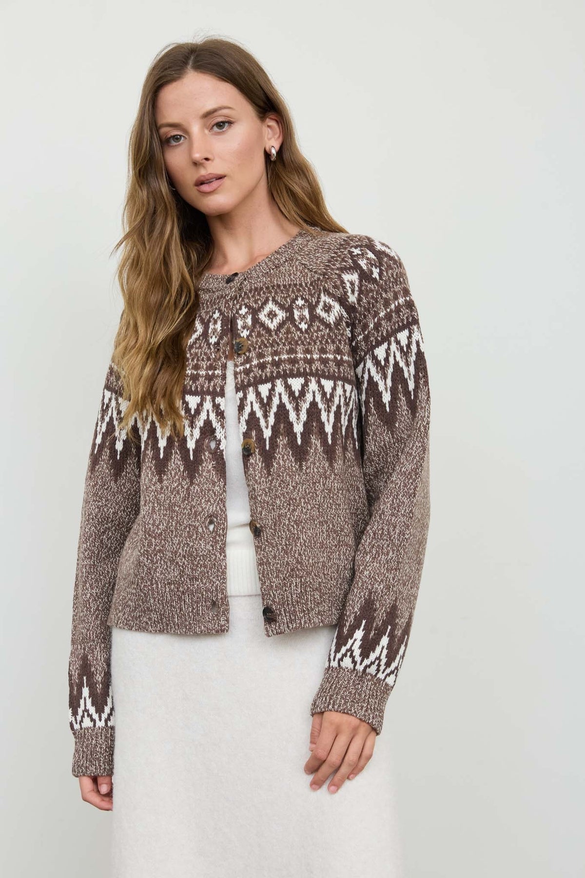 FAIR ISLE SWEATER CARDI