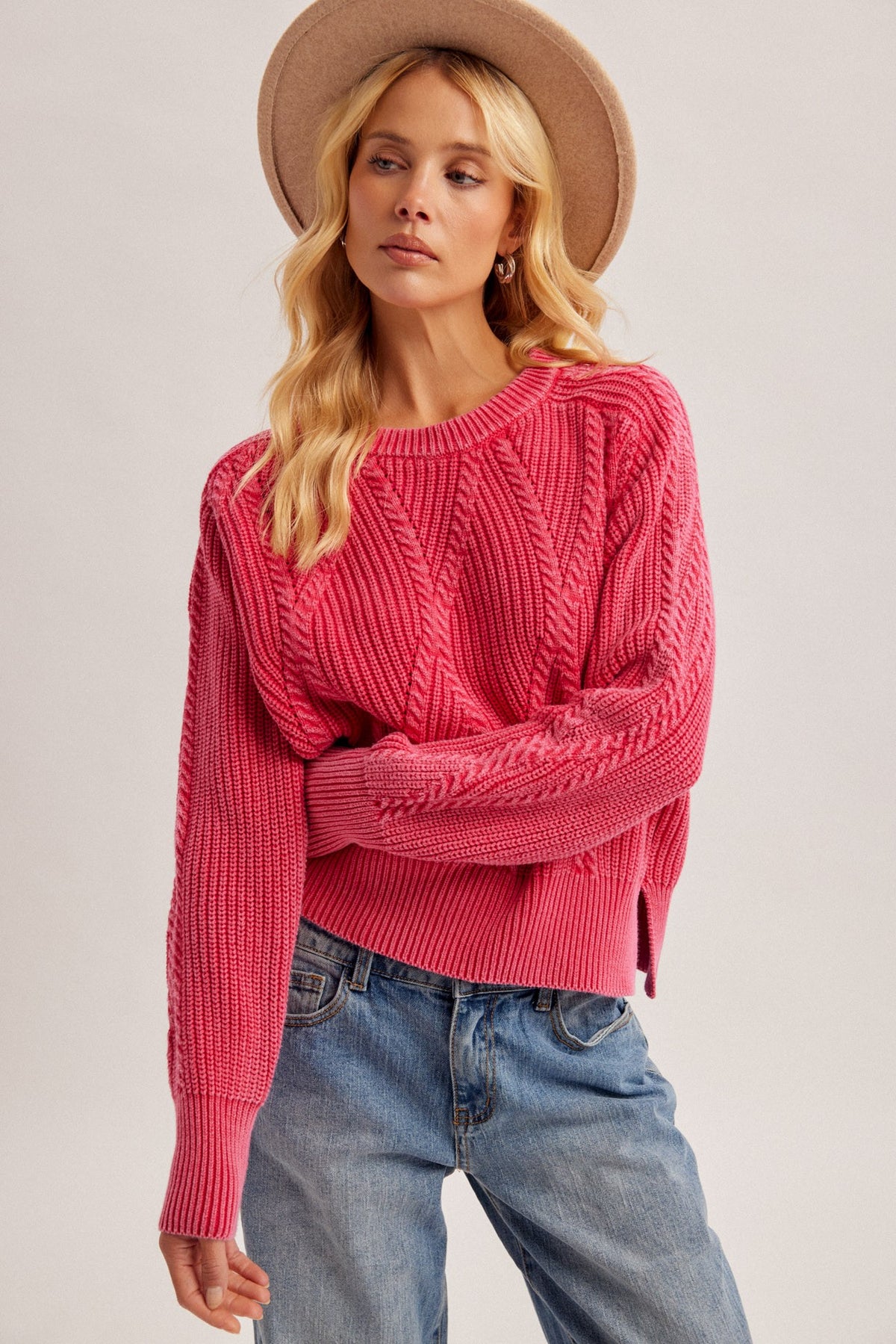 TRISH CABLE KNIT SWEATER