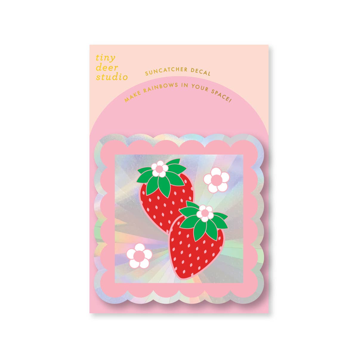 Sun Catcher Decal - Strawberry Stamp