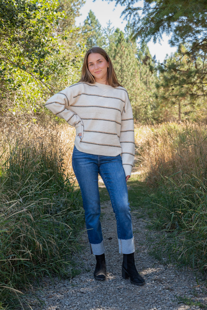 COREY STRIPE SWEATER