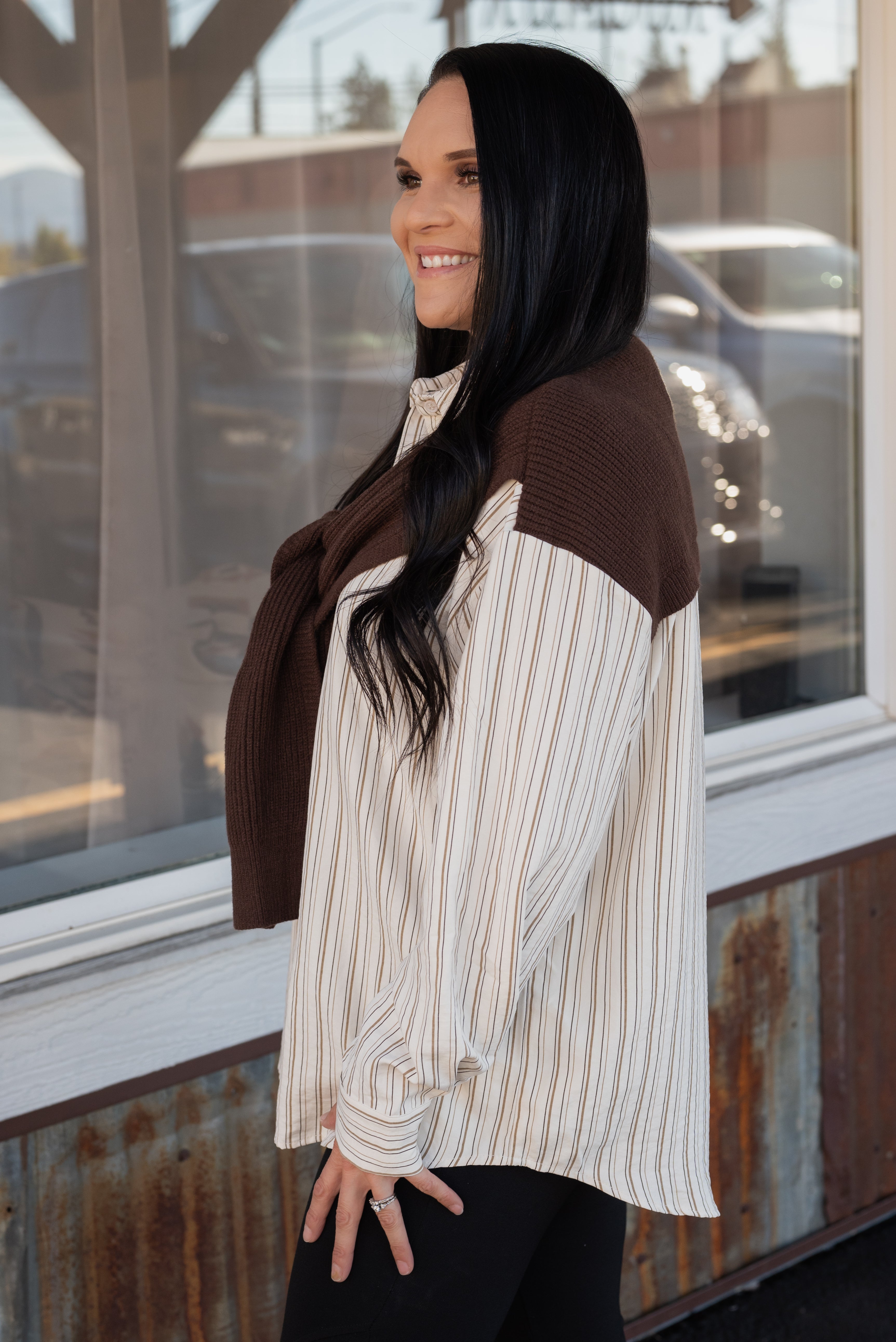 TAMSEN SHIRT SWEATER COMBO