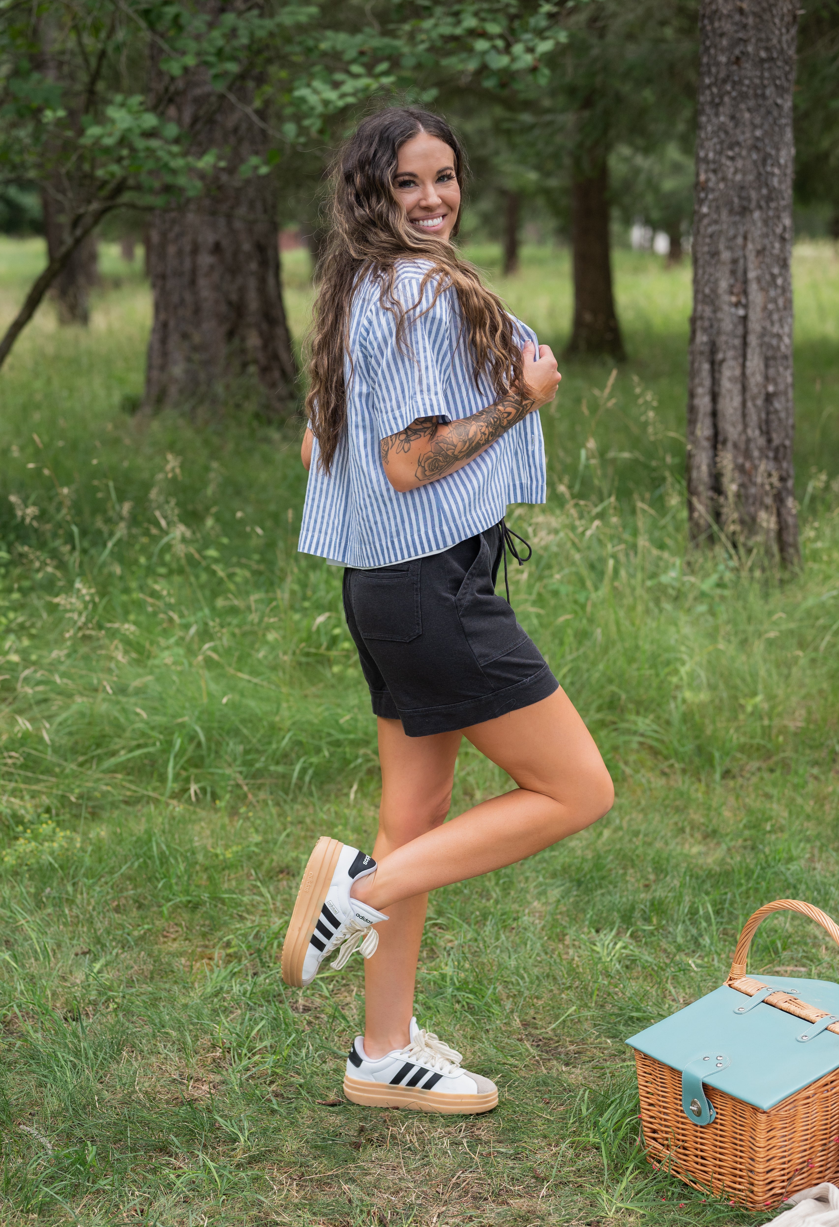 GEMMA PINSTRIPE TOP