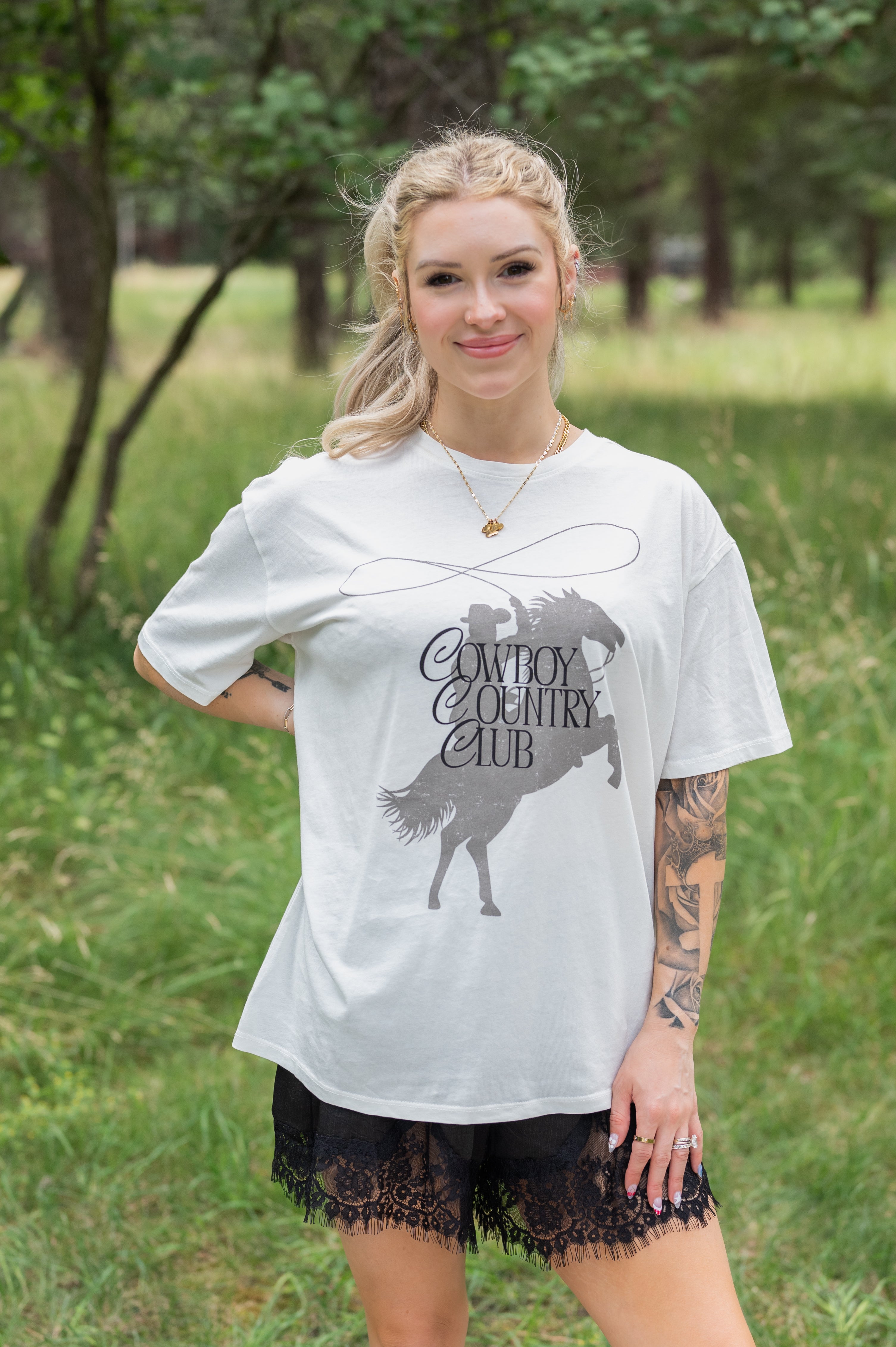 "COWBOY CLUB" GRAPHIC
