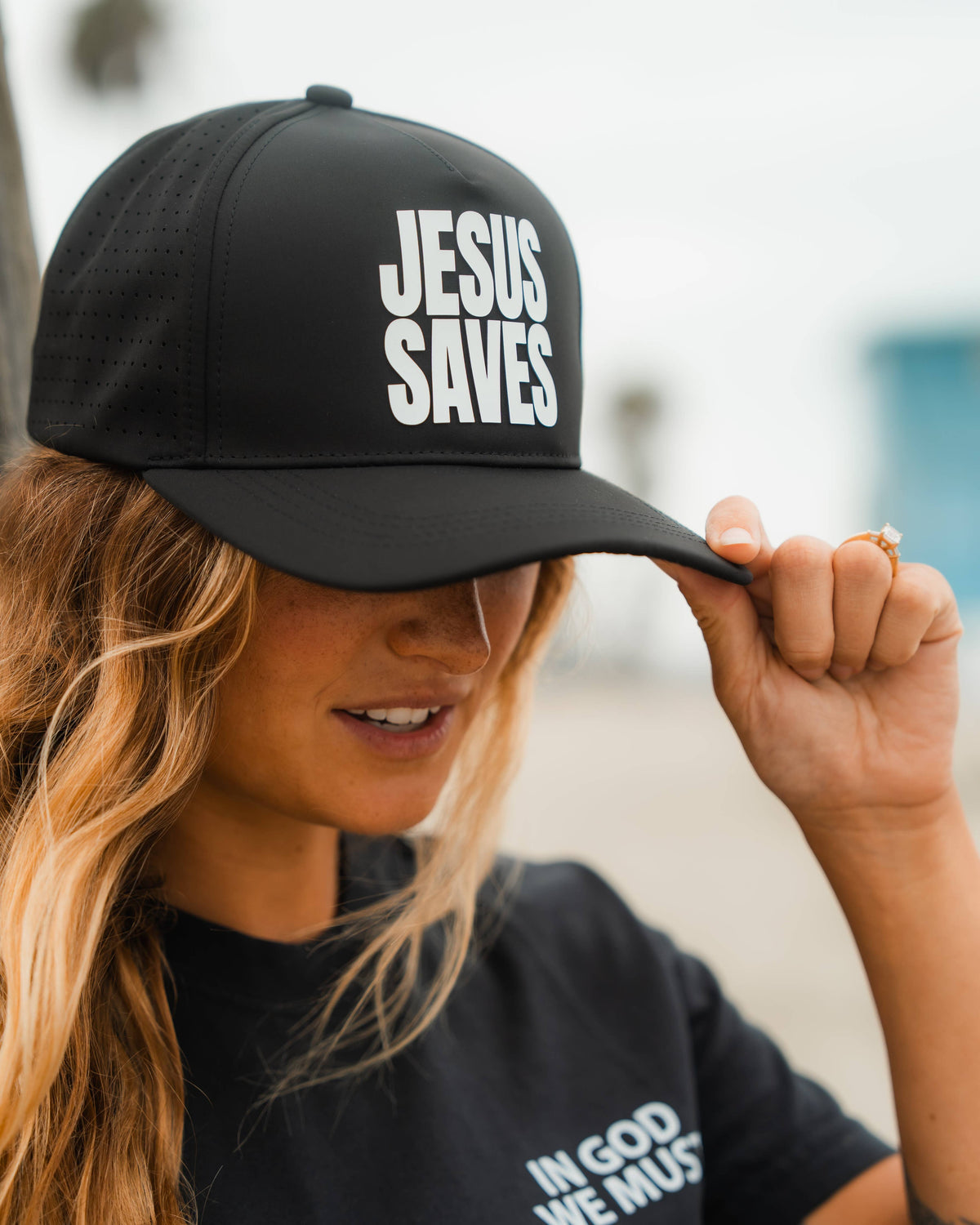 Jesus Saves Premium Hat