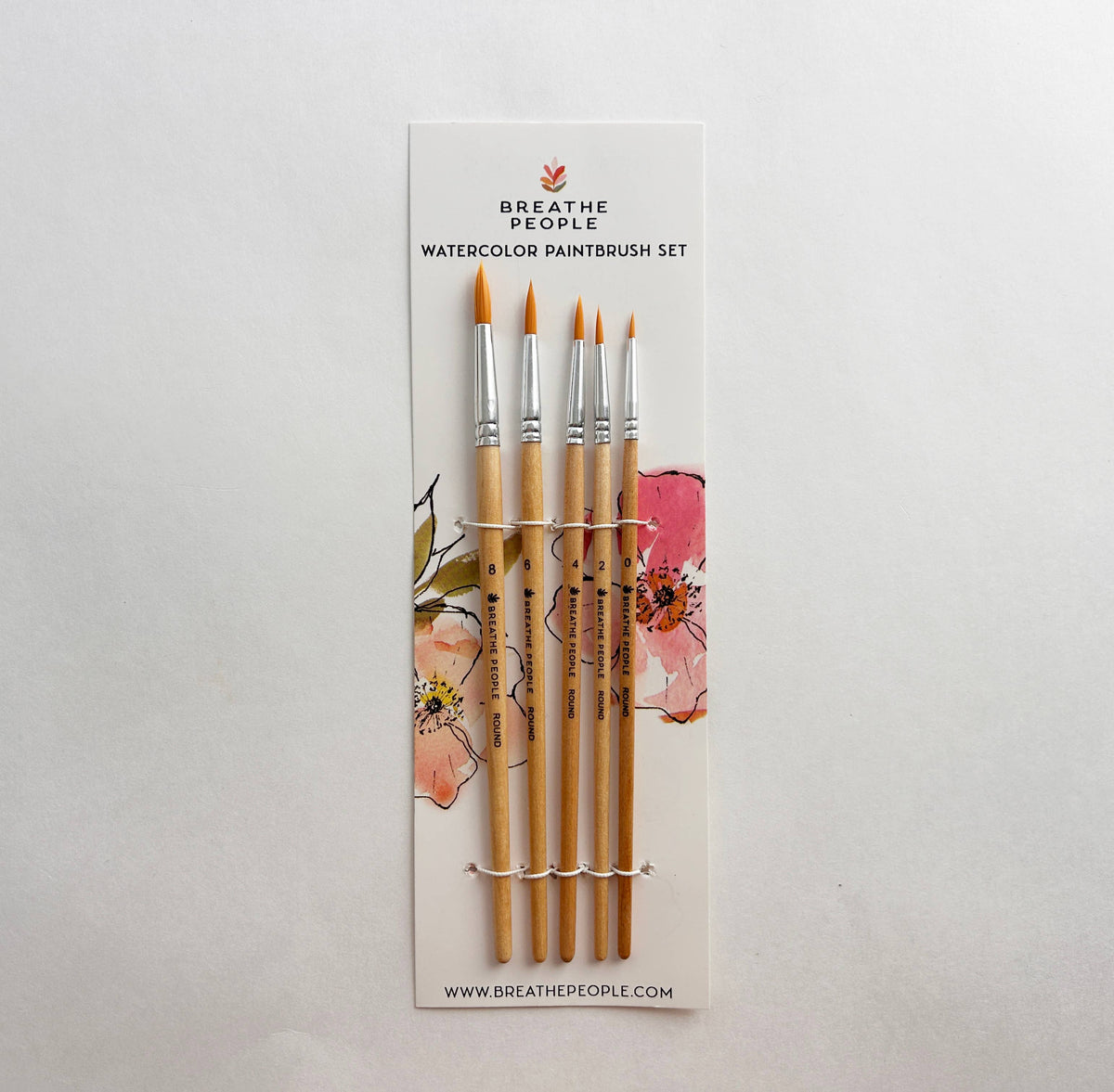 5-Piece Round Watercolor Brush Set