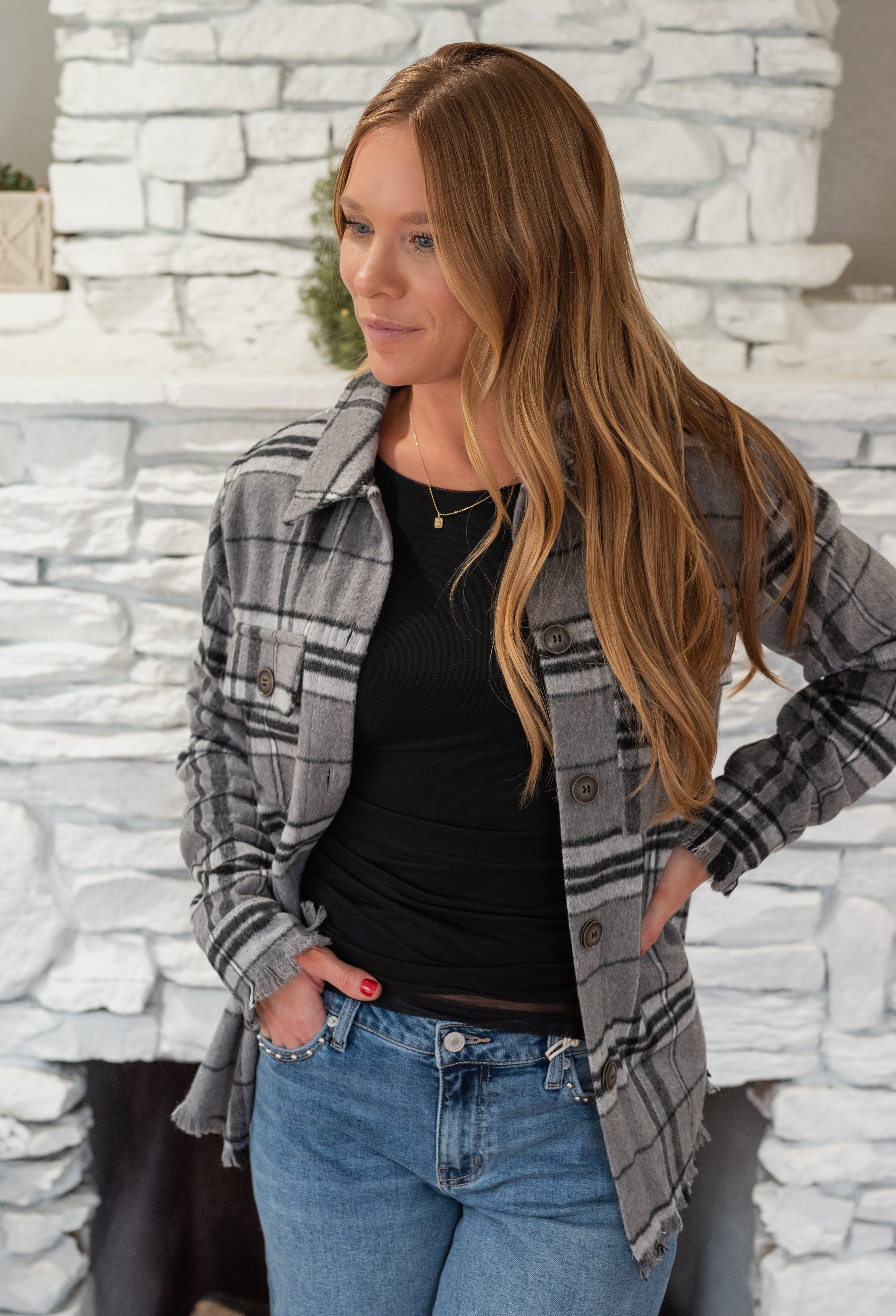 PHYLISS PLAID JACKET