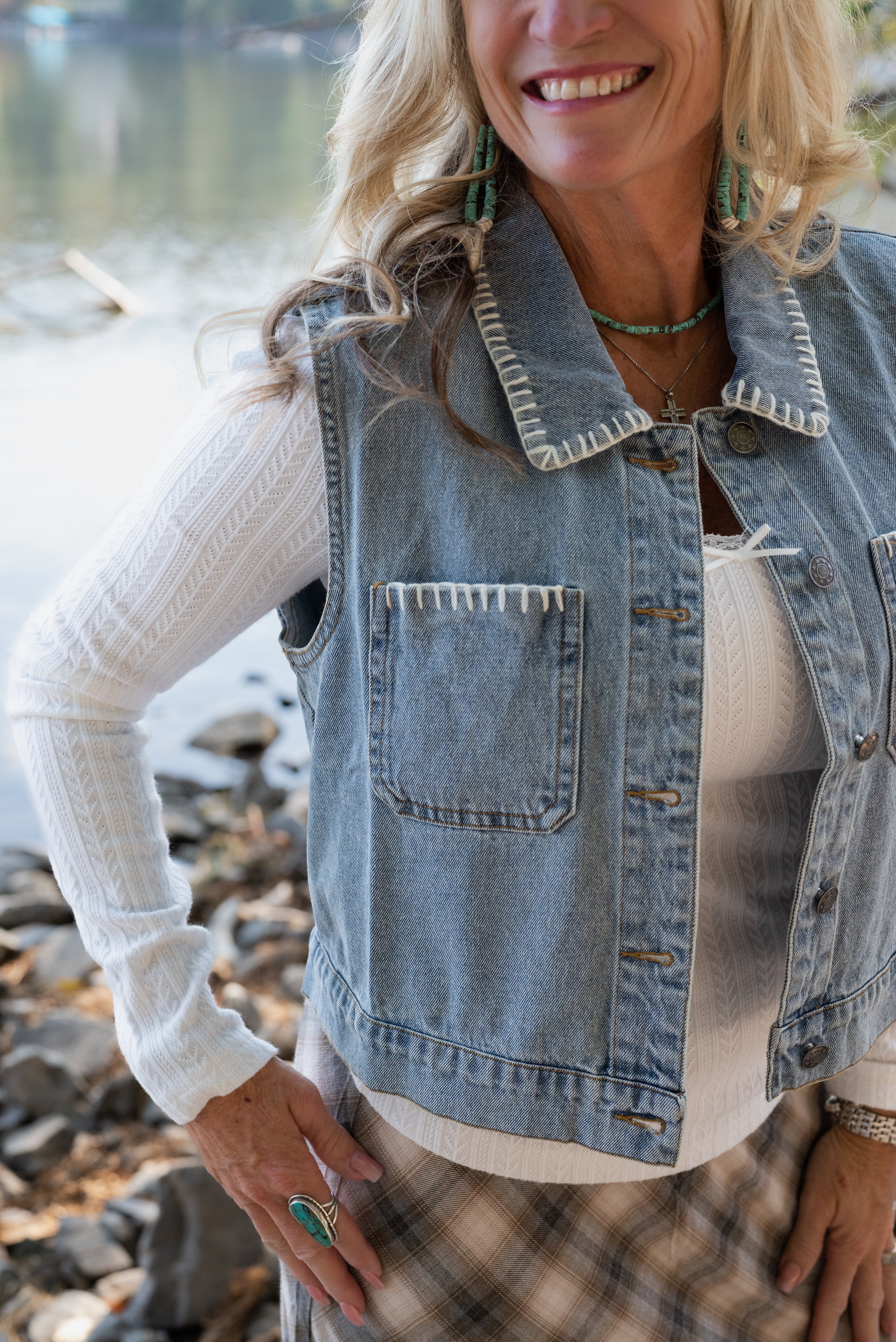 FLORINE DENIM VEST