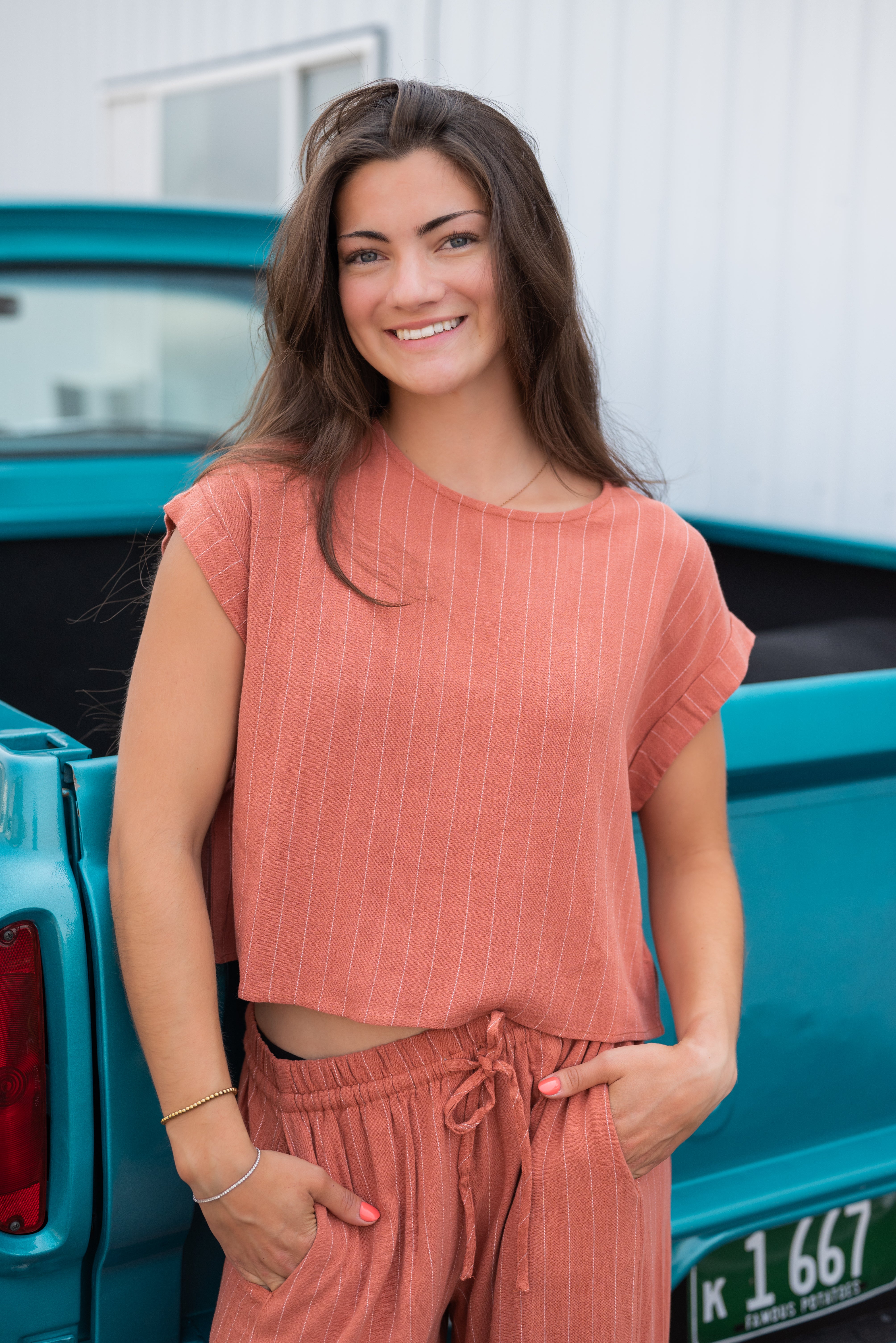 SUGARLOAF STRIPE CUFFED TOP