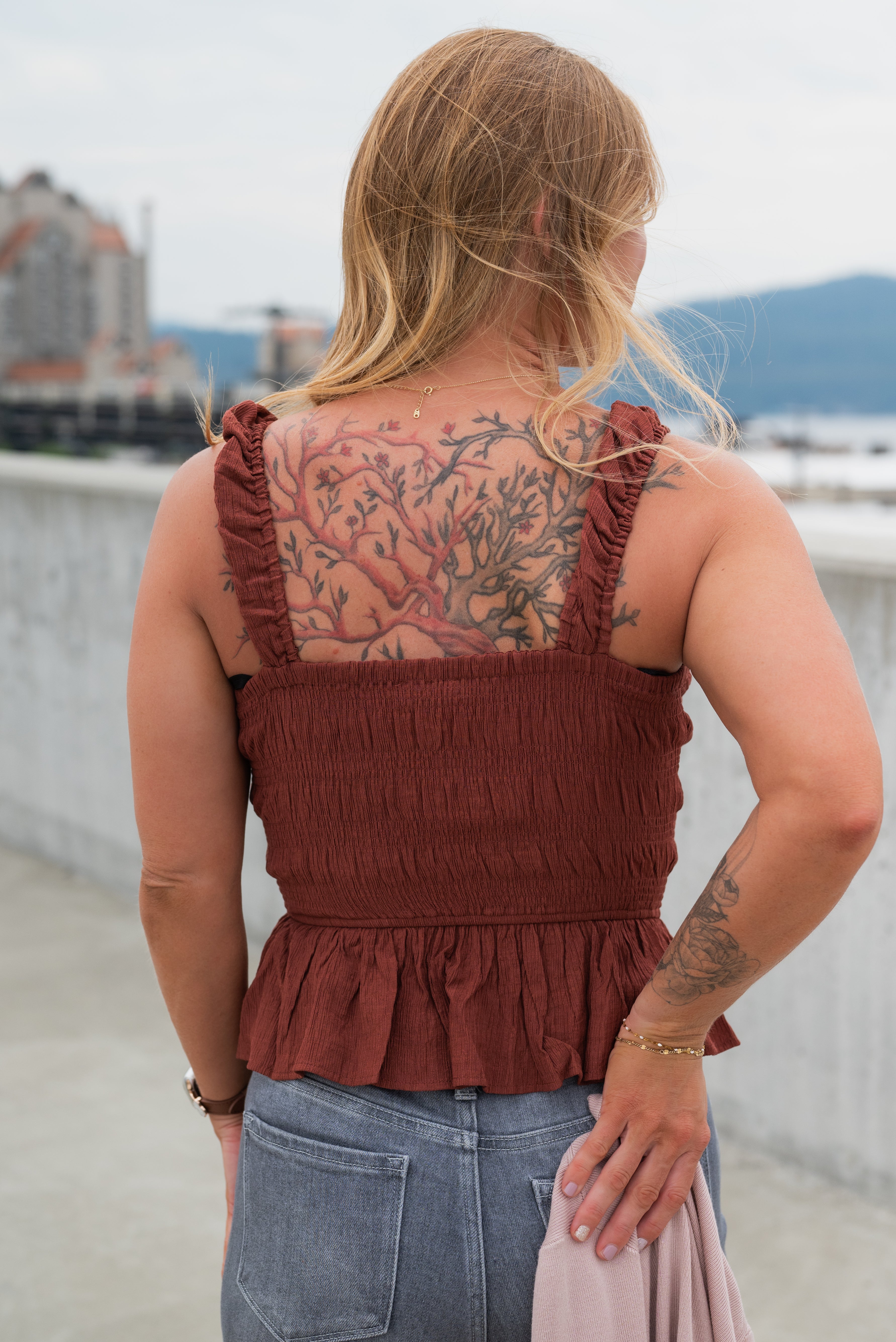 LUCILE PEPLUM TOP