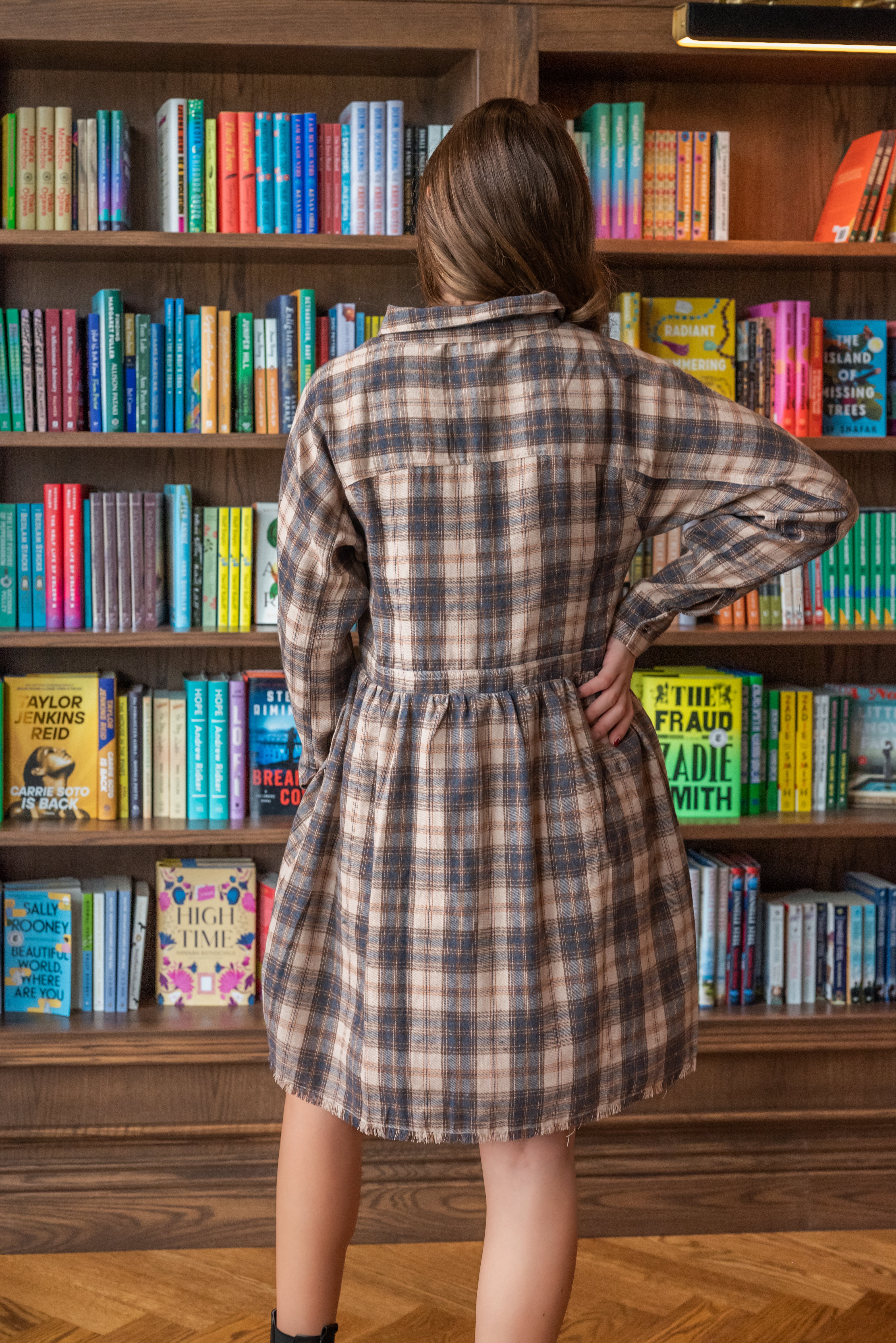 JOLINE PLAID DRESS