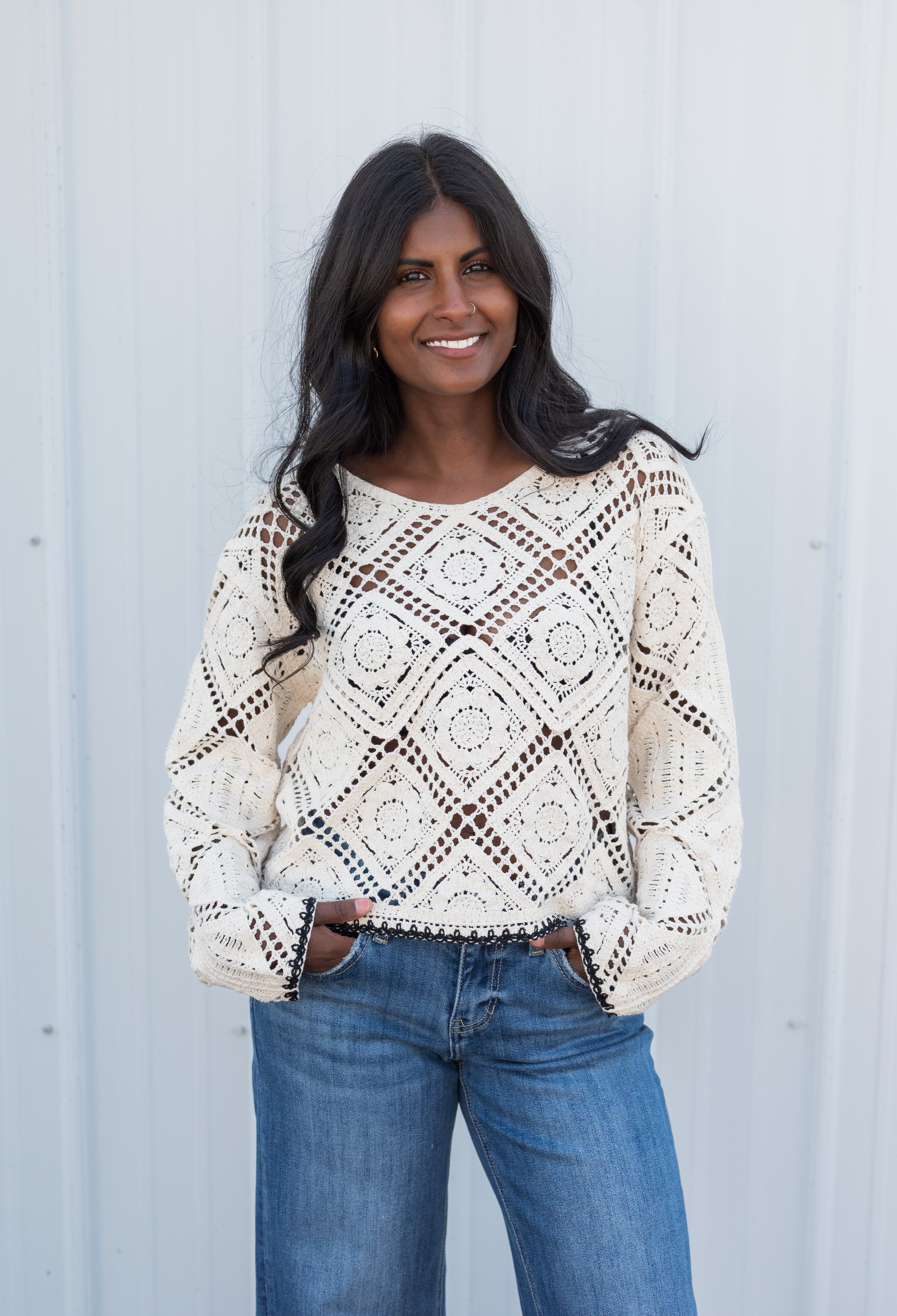 ASHLYN CROCHET TOP
