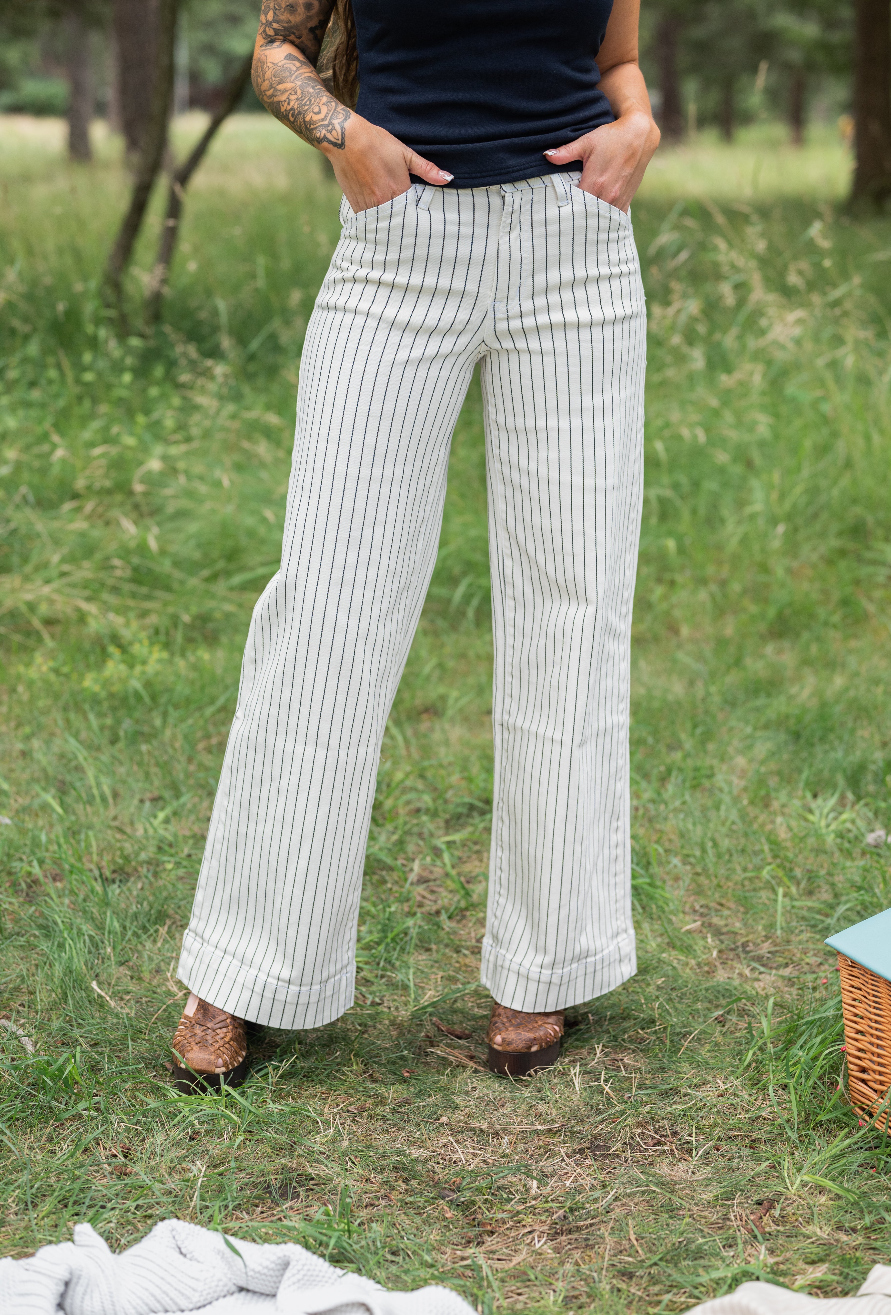 CHICO HW STRIPE WIDE LEG