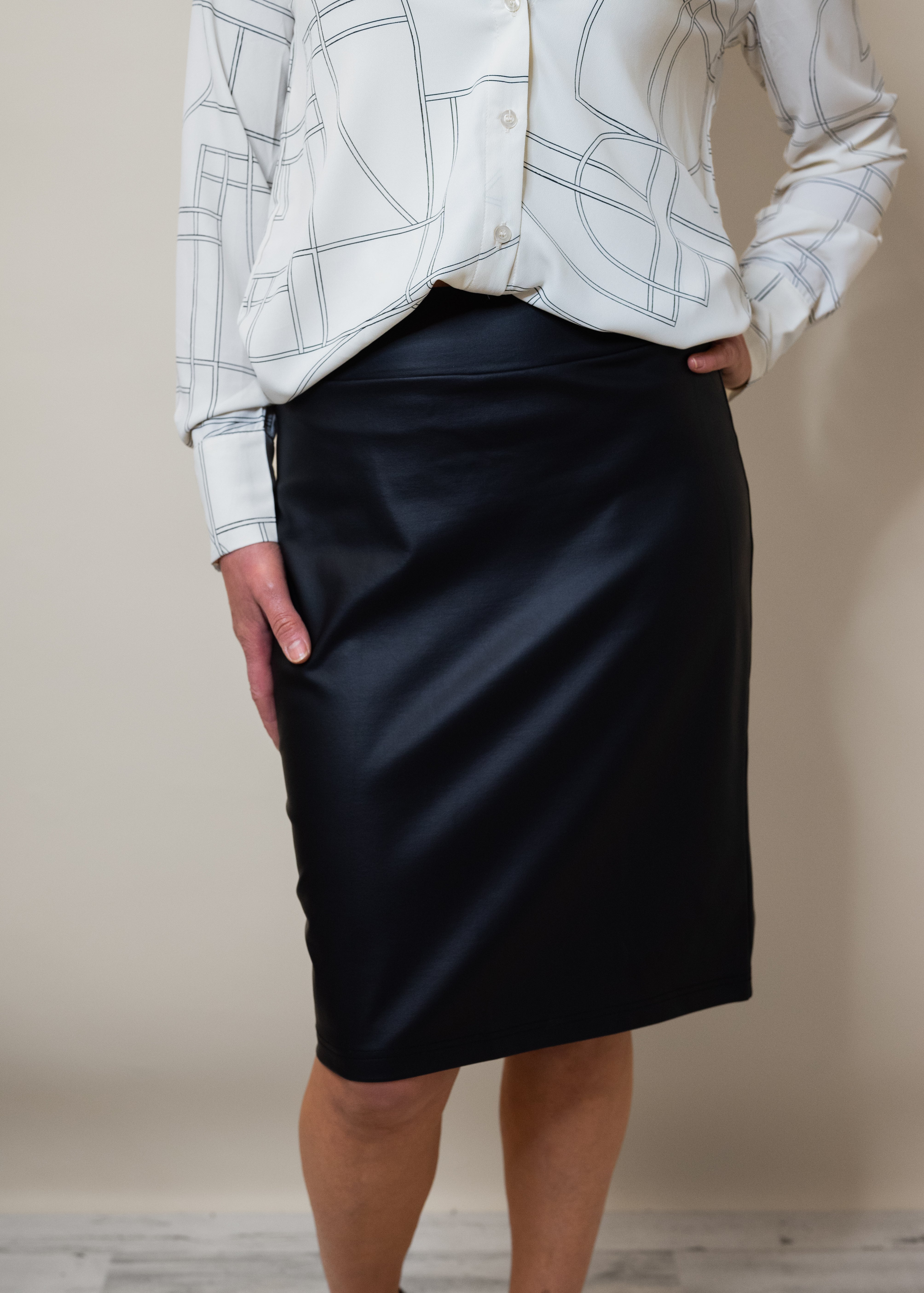 Liquid Leather™ - Sheen Pencil Skirt