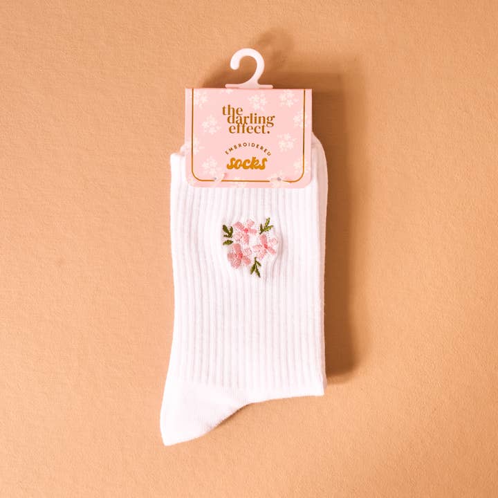 Embroidered Crew Socks