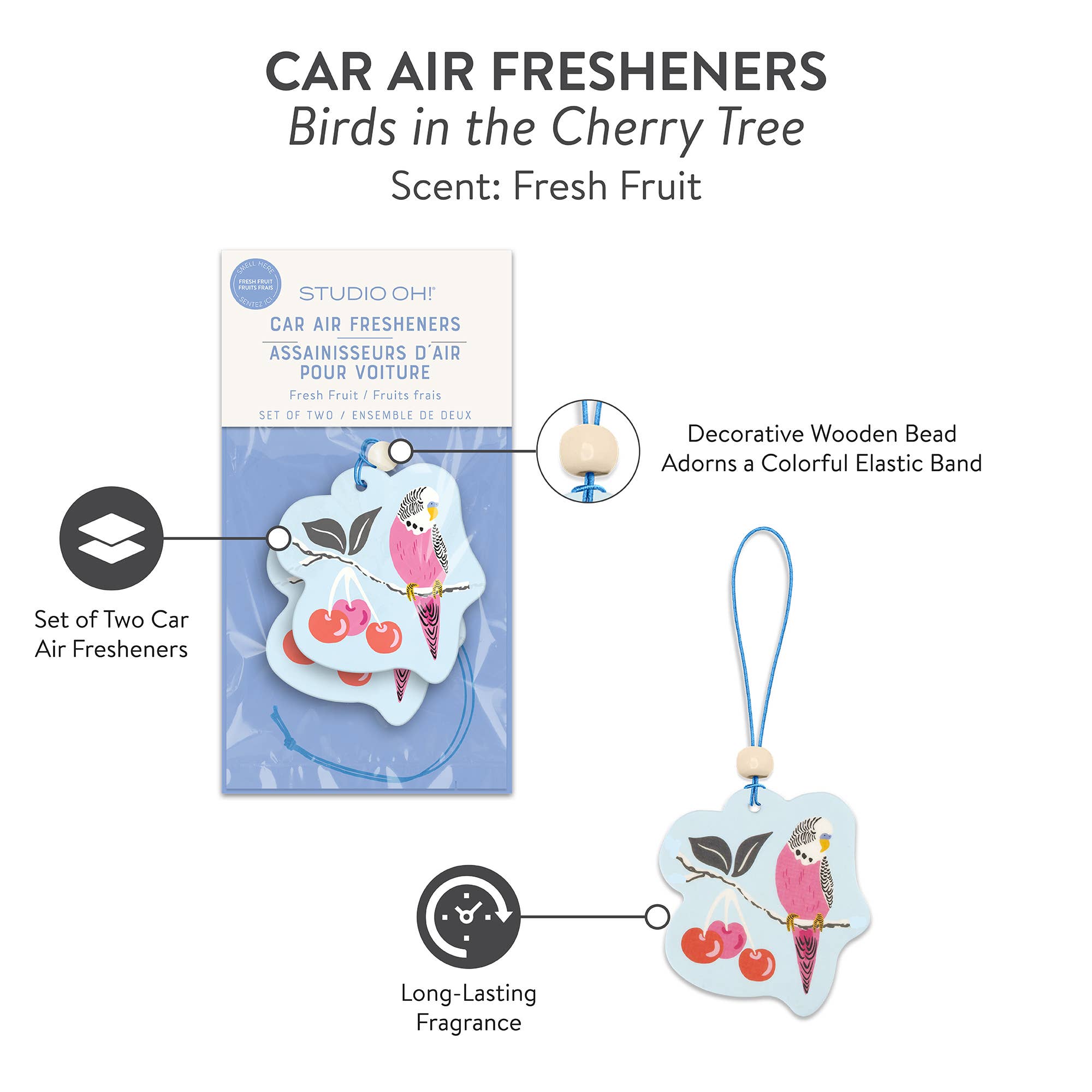 Birds in the Cherry Tree Car Air Freshener