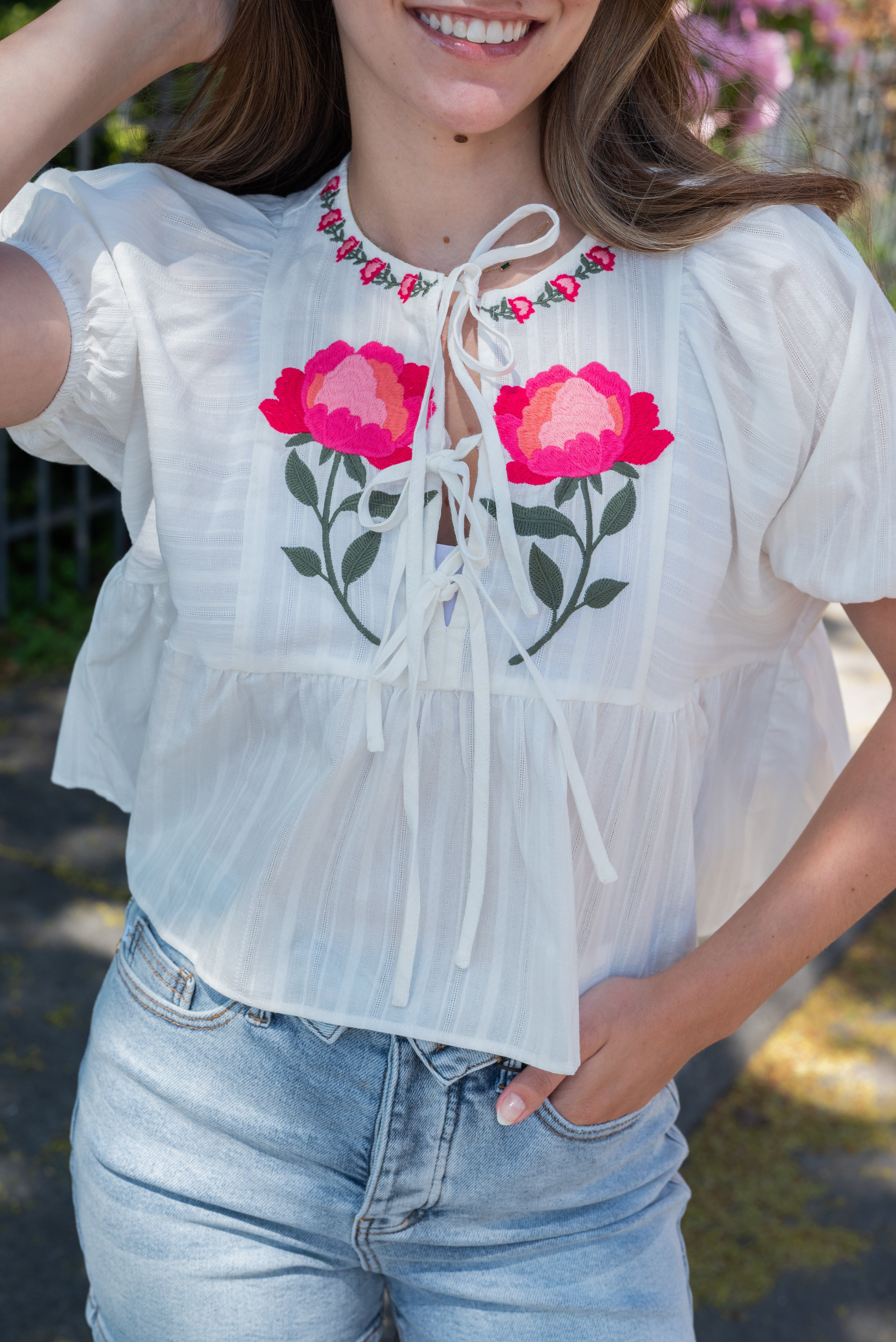 EMELIA EMBROIDERED BLOUSE