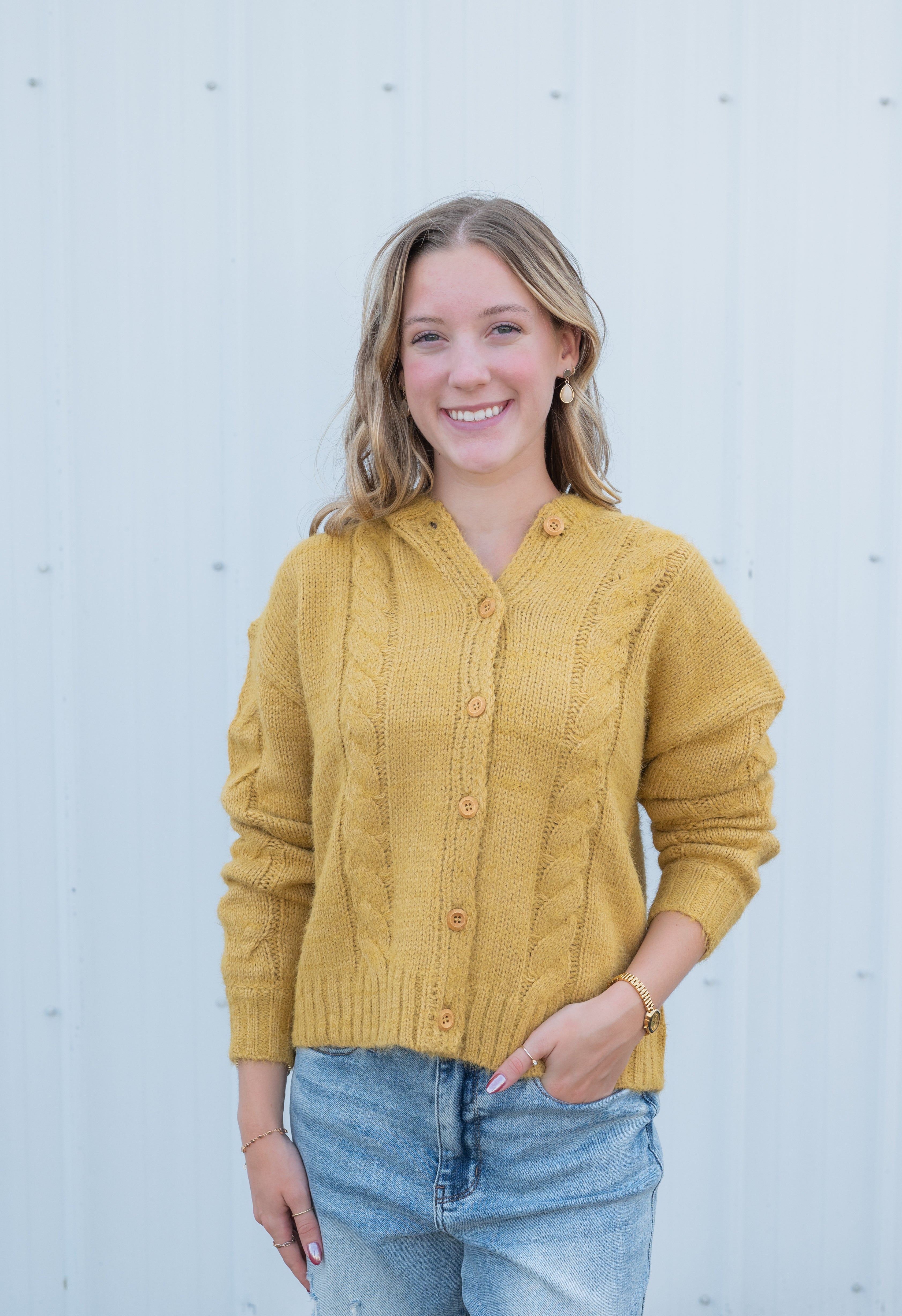 ELISSA BUTTON DOWN SWEATER