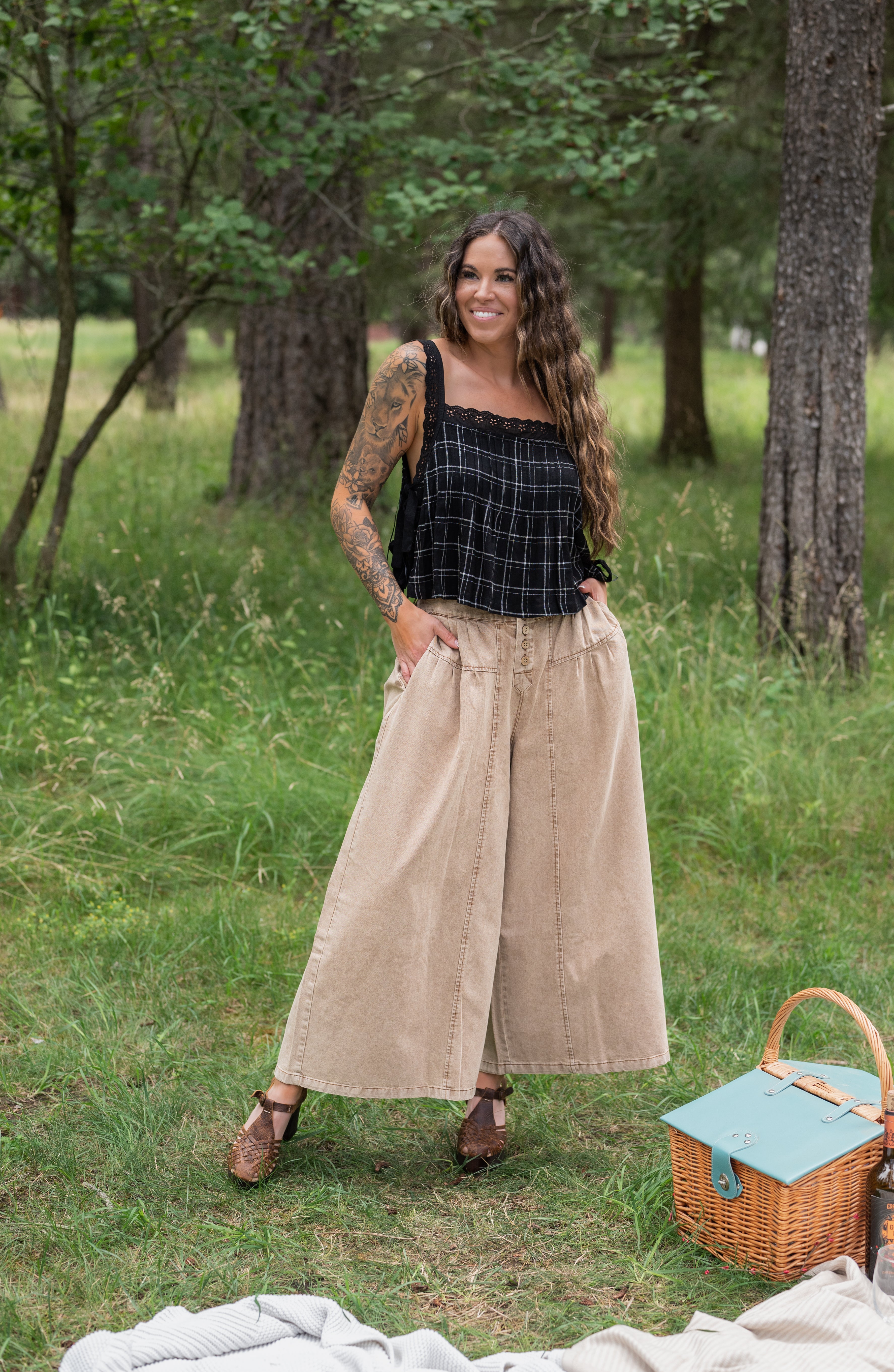 MELINDA CHECKERED TOP