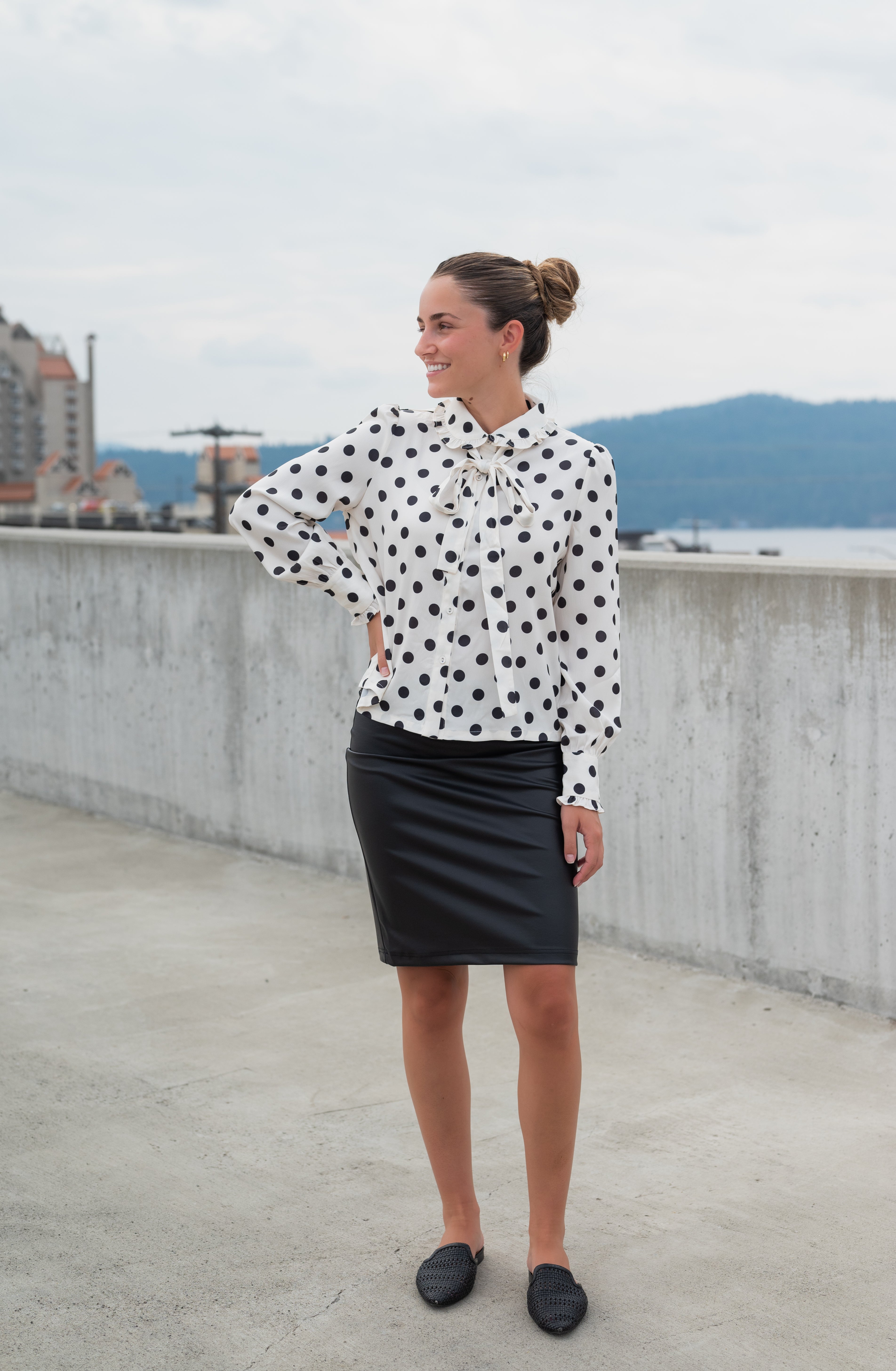 ELEIN POLKA DOT BLOUSE