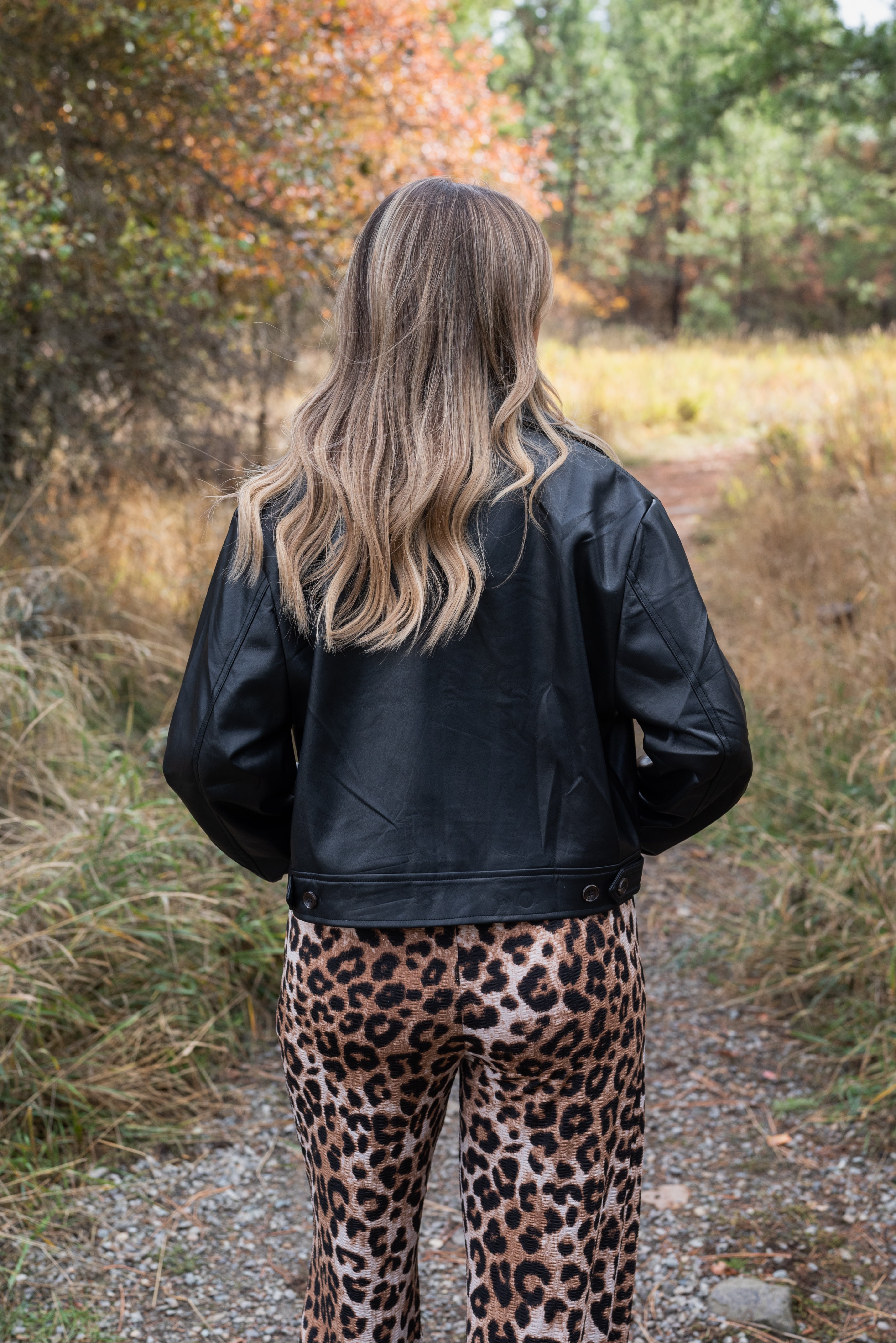 DONELLE PLEATHER JACKET