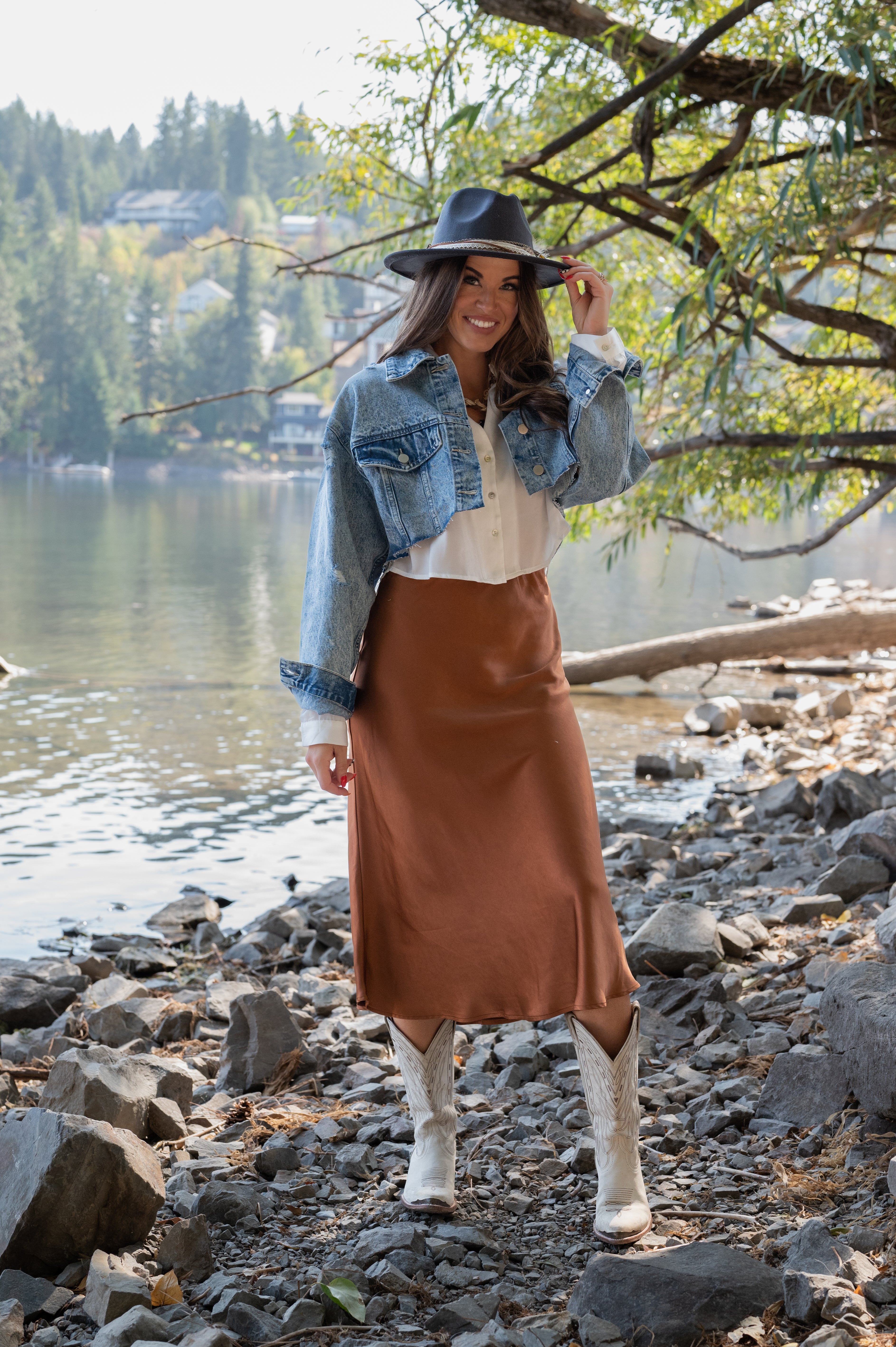 DAISY CROPPED DENIM JACKET