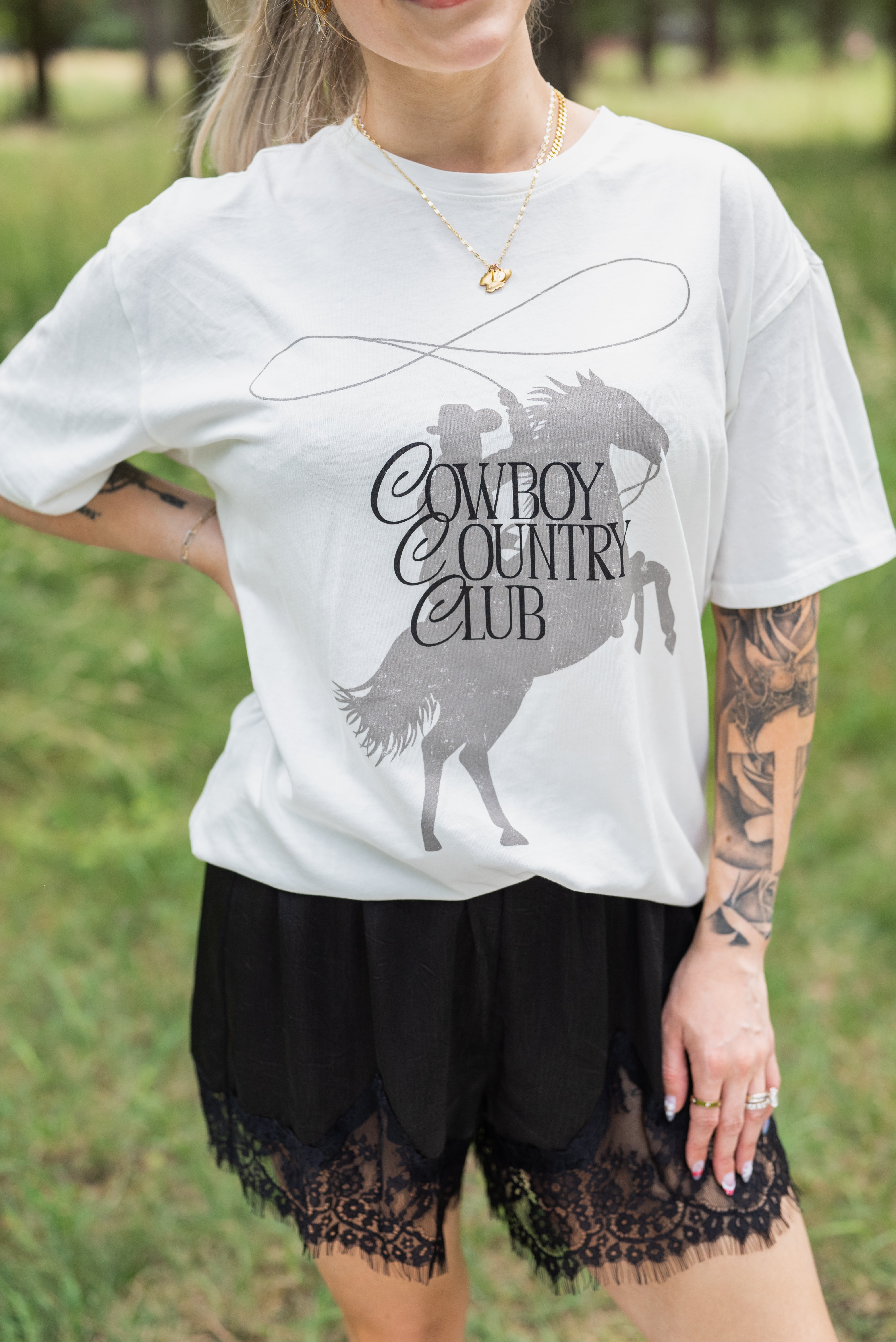 "COWBOY CLUB" GRAPHIC