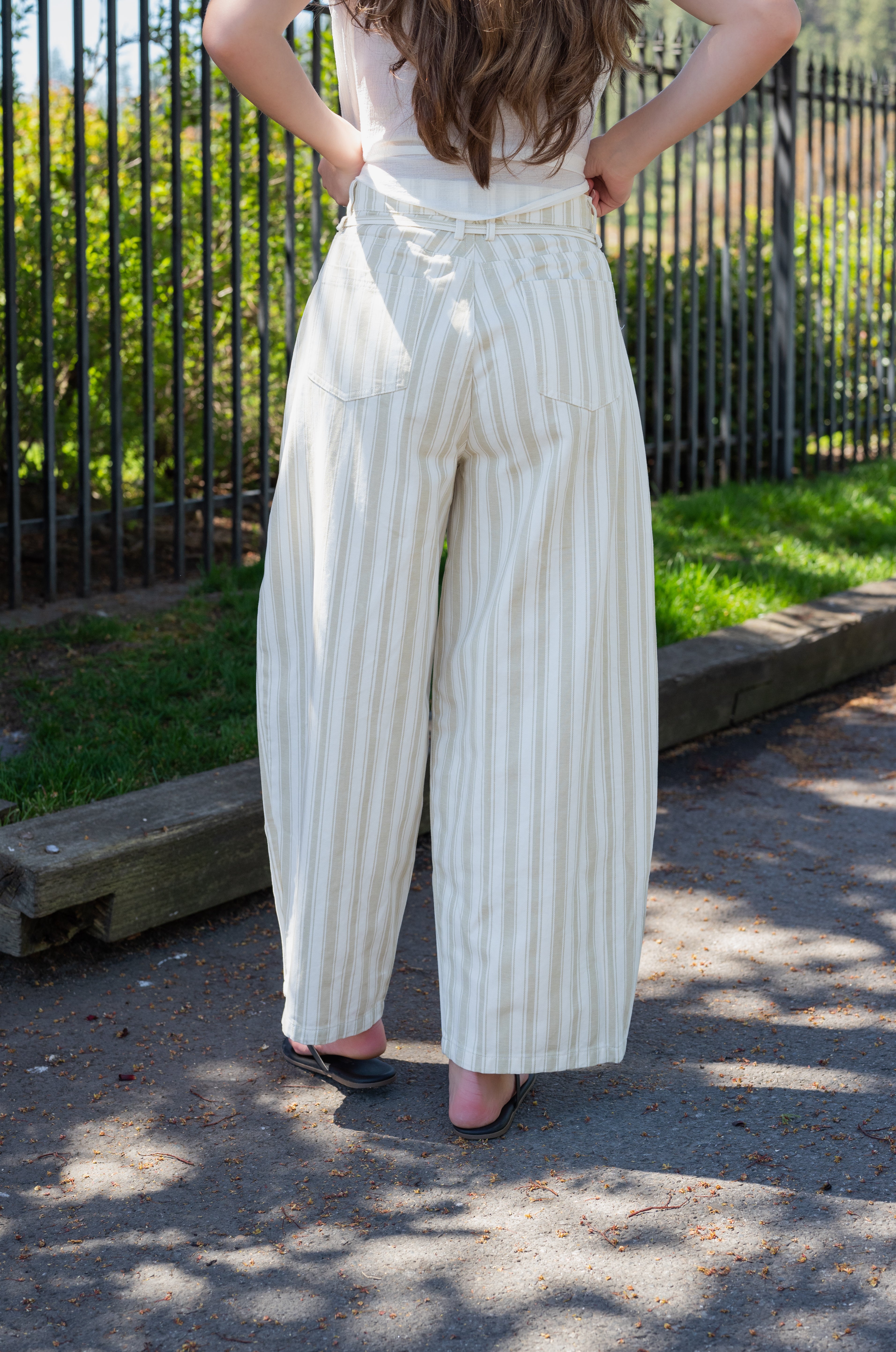 RHODES STRIPE BARREL PANT