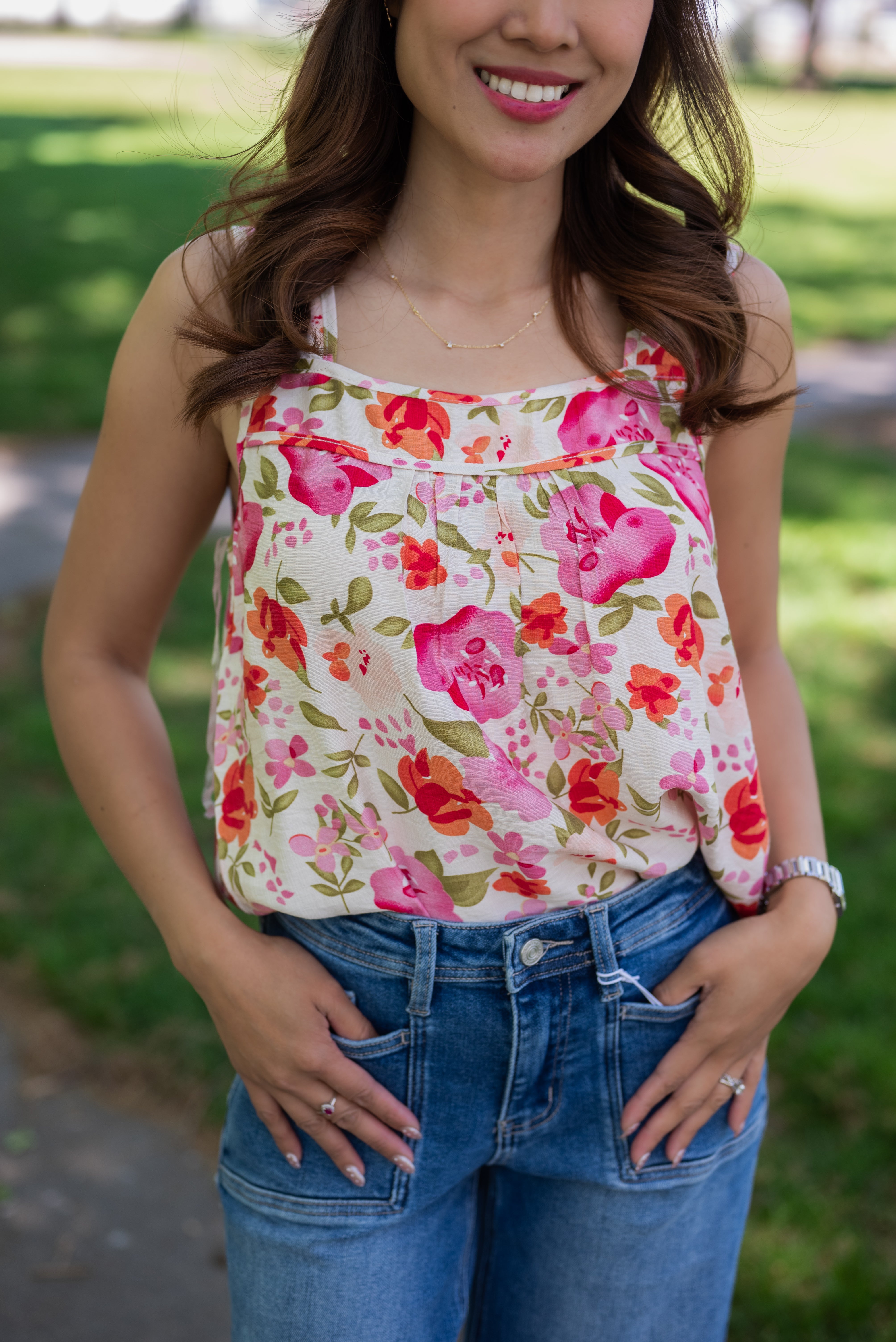 CHRISTA FLORAL TOP