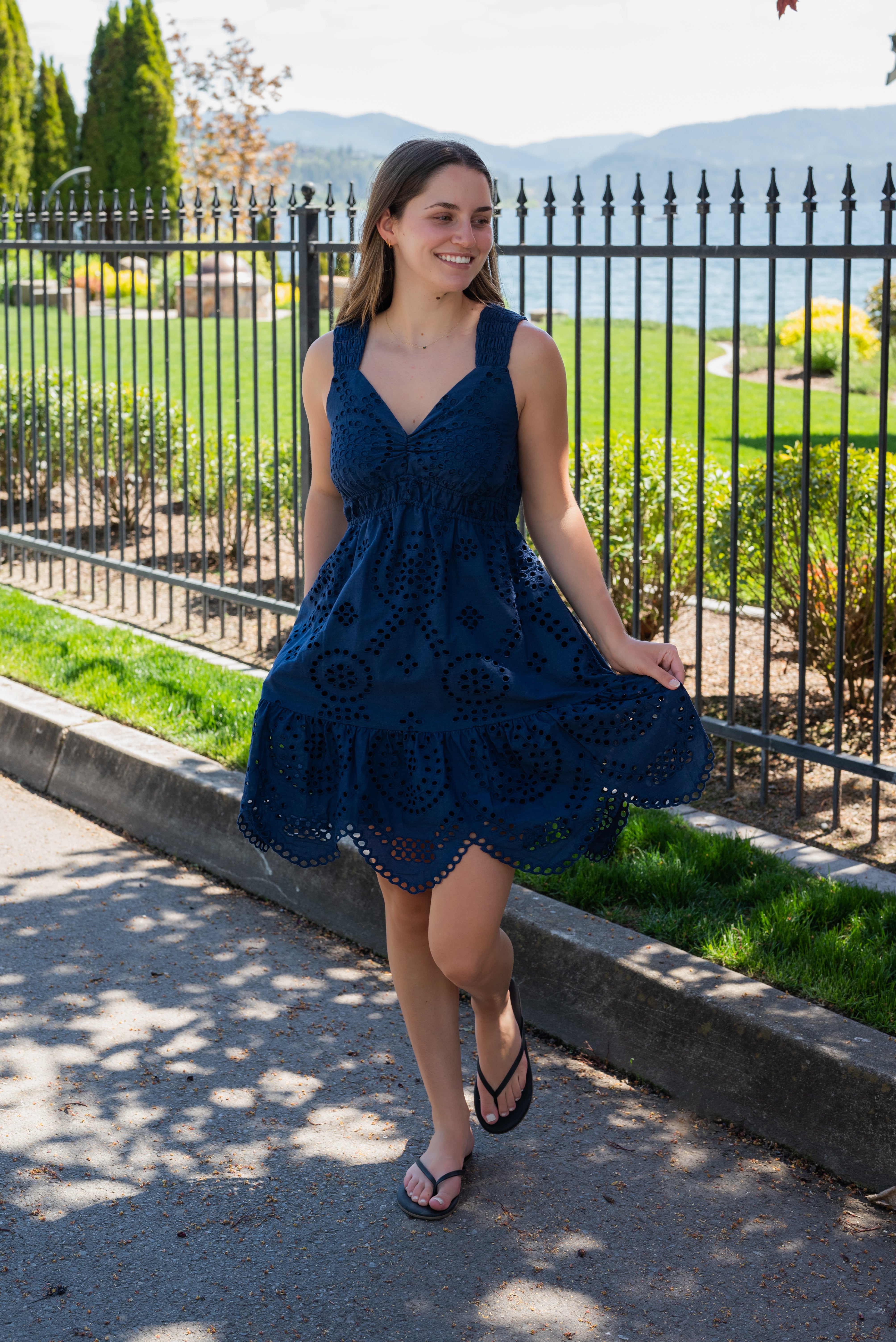 VICTORIA EYELET DRESS