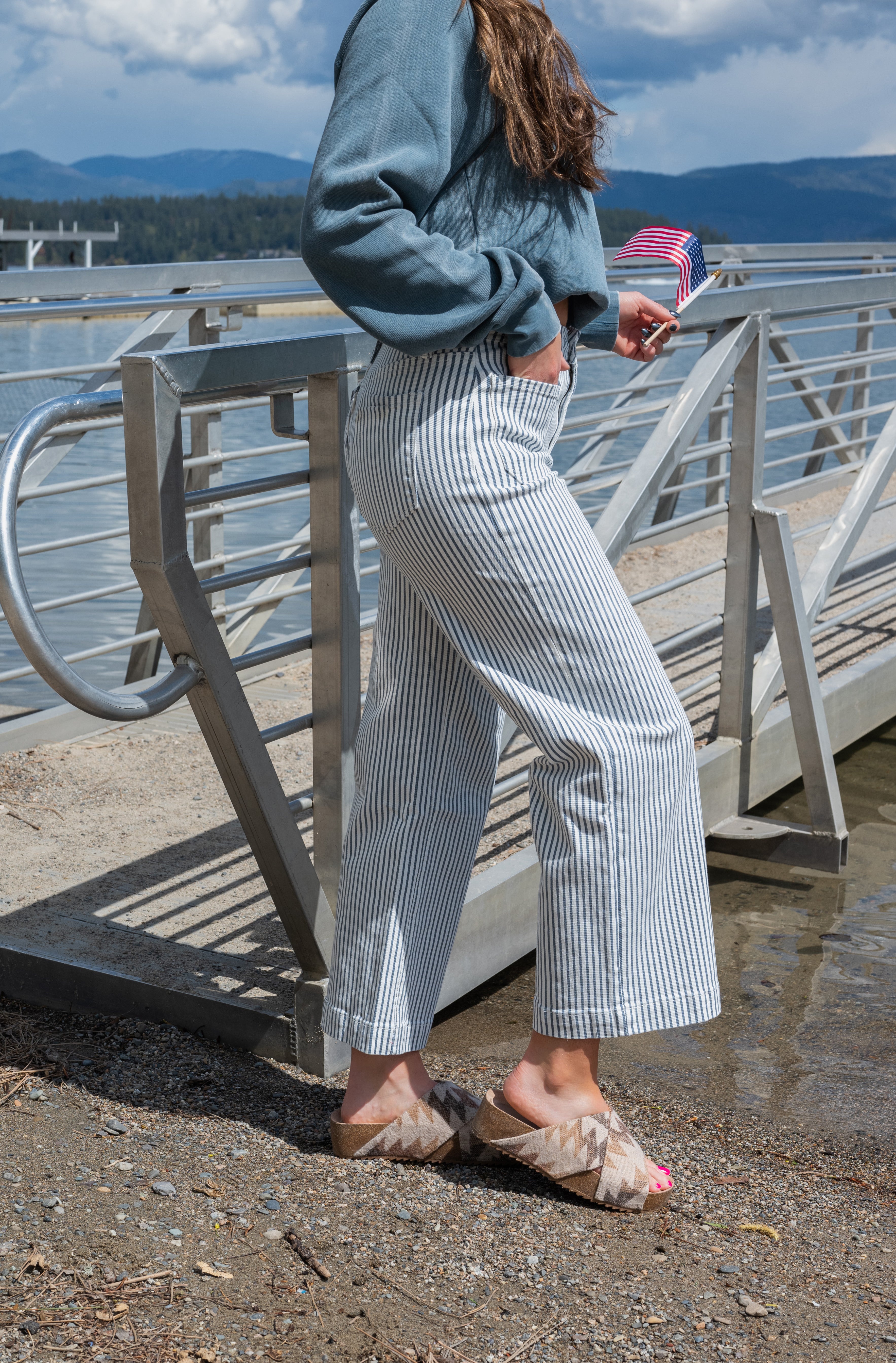 STRIPE HR CROP WIDE