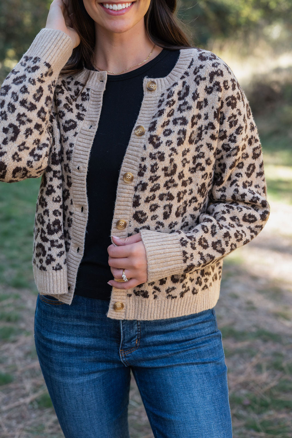 HEIDI LEOPARD CARDI