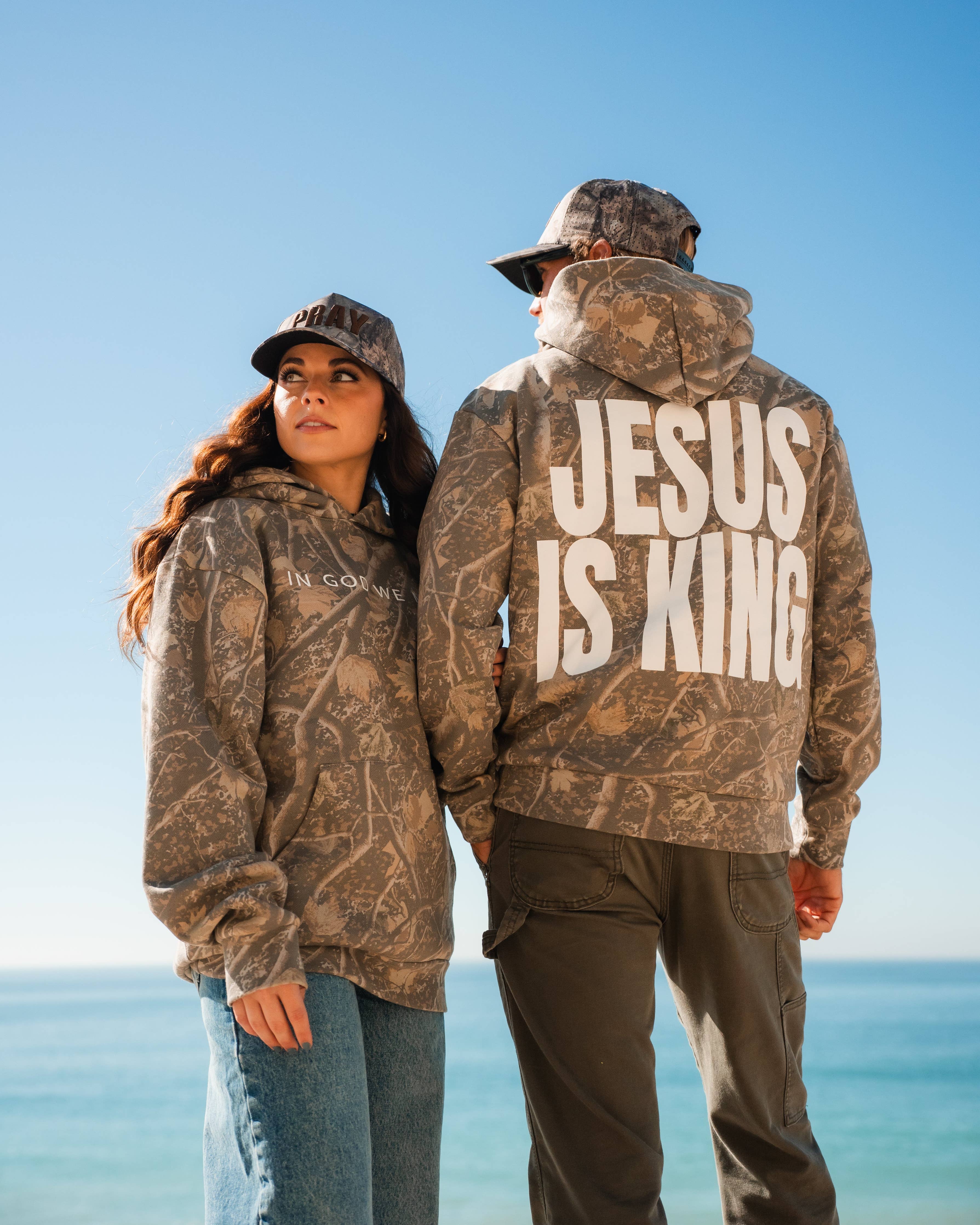 'Jesus is King' Camo Hoodie