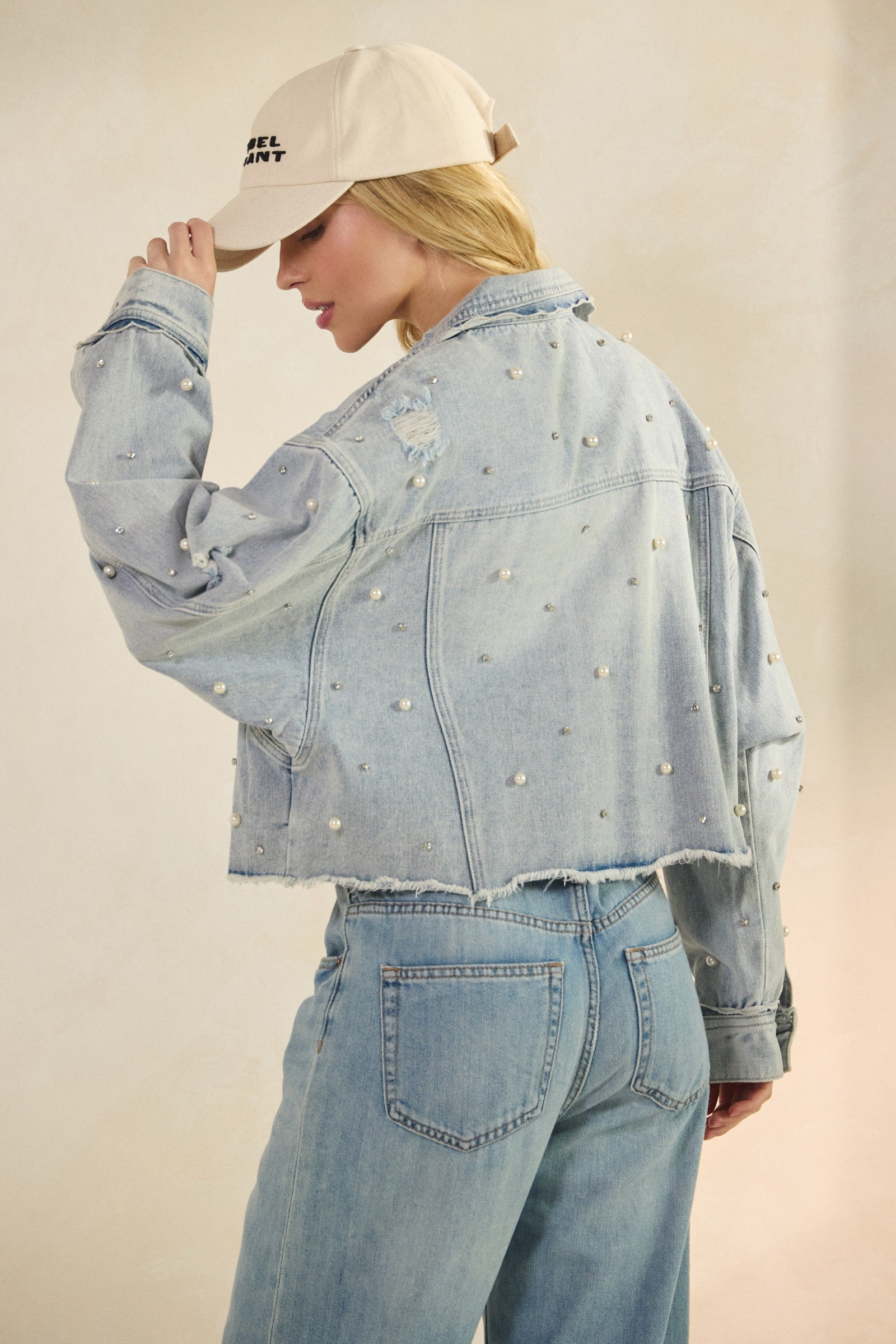 CORALIE GLITZY DENIM JACKET
