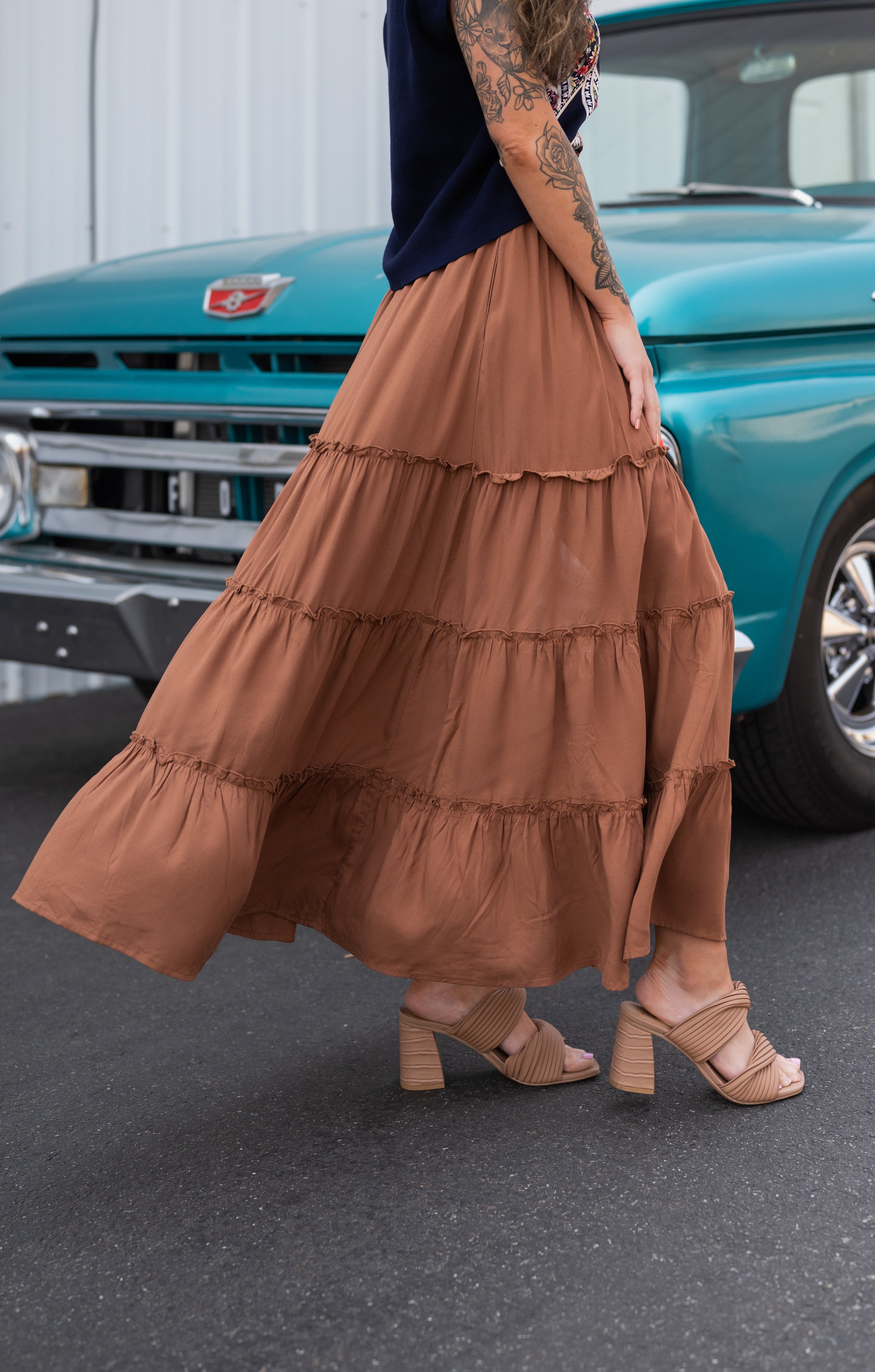 MARINELA TIERED MAXI SKIRT