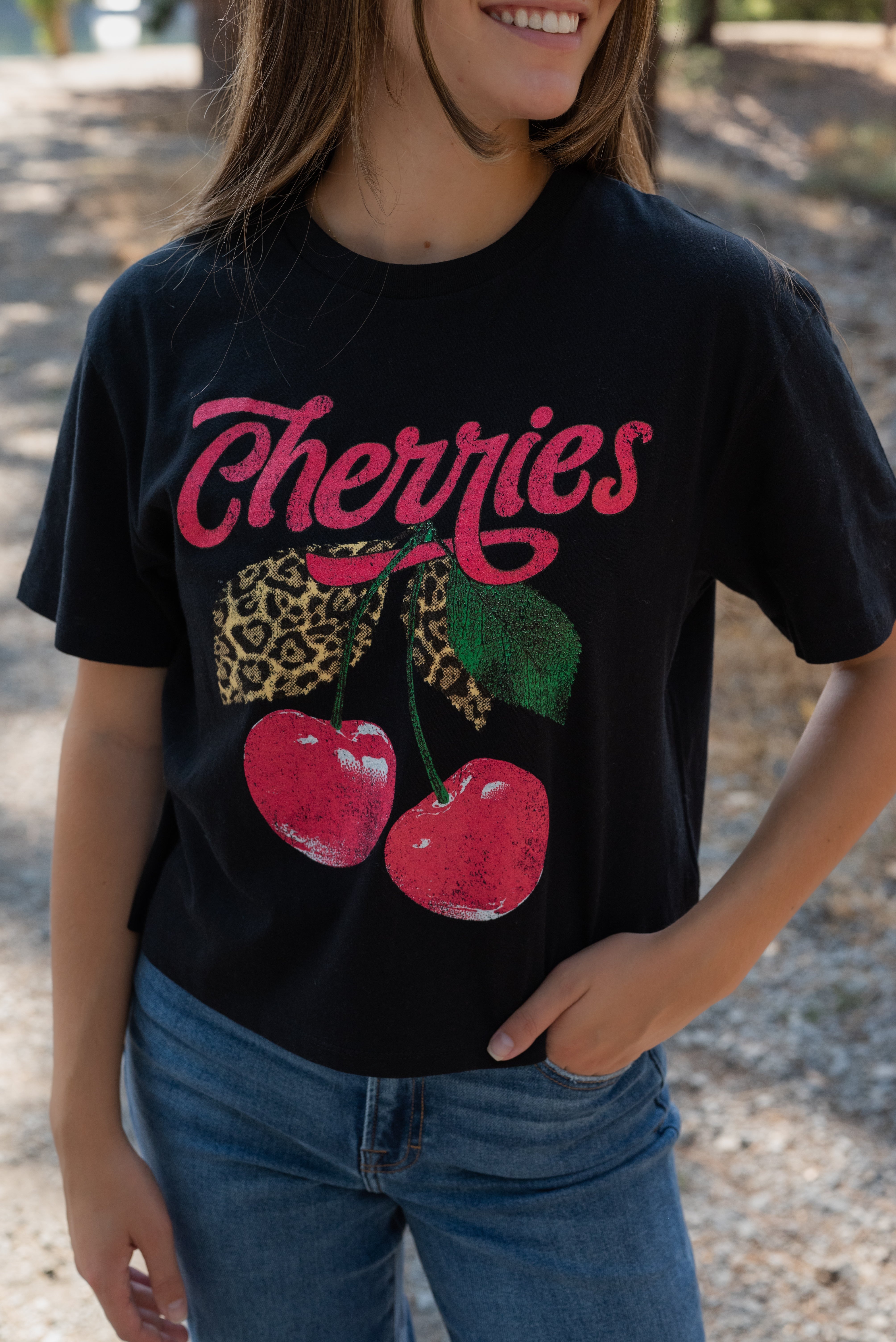 CHEETAH CHERRIES TEE