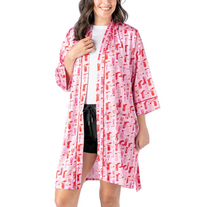 Boots Satin Pajama Robe