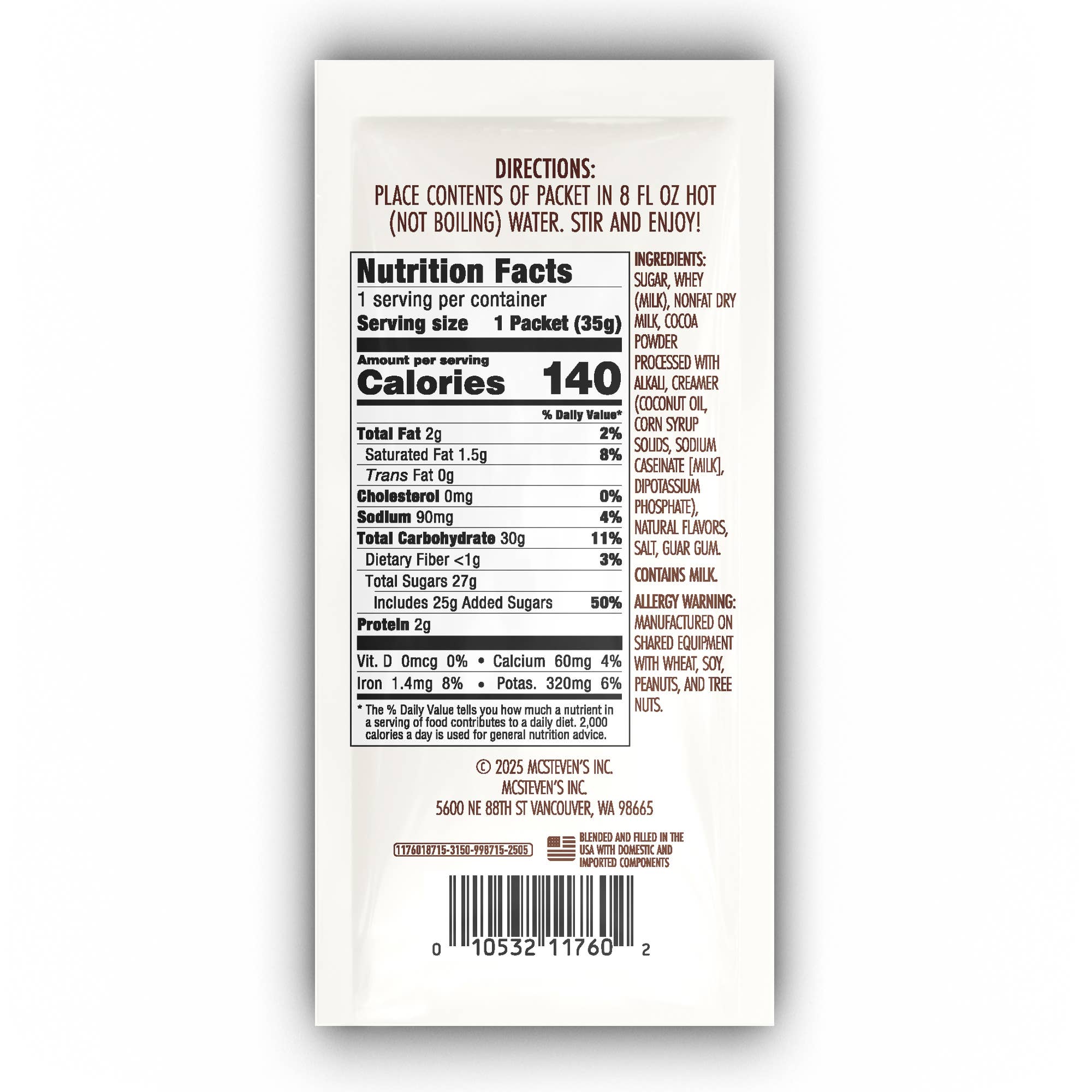 Cowboy Christmas Chocolate Cocoa (1.25oz Packets)