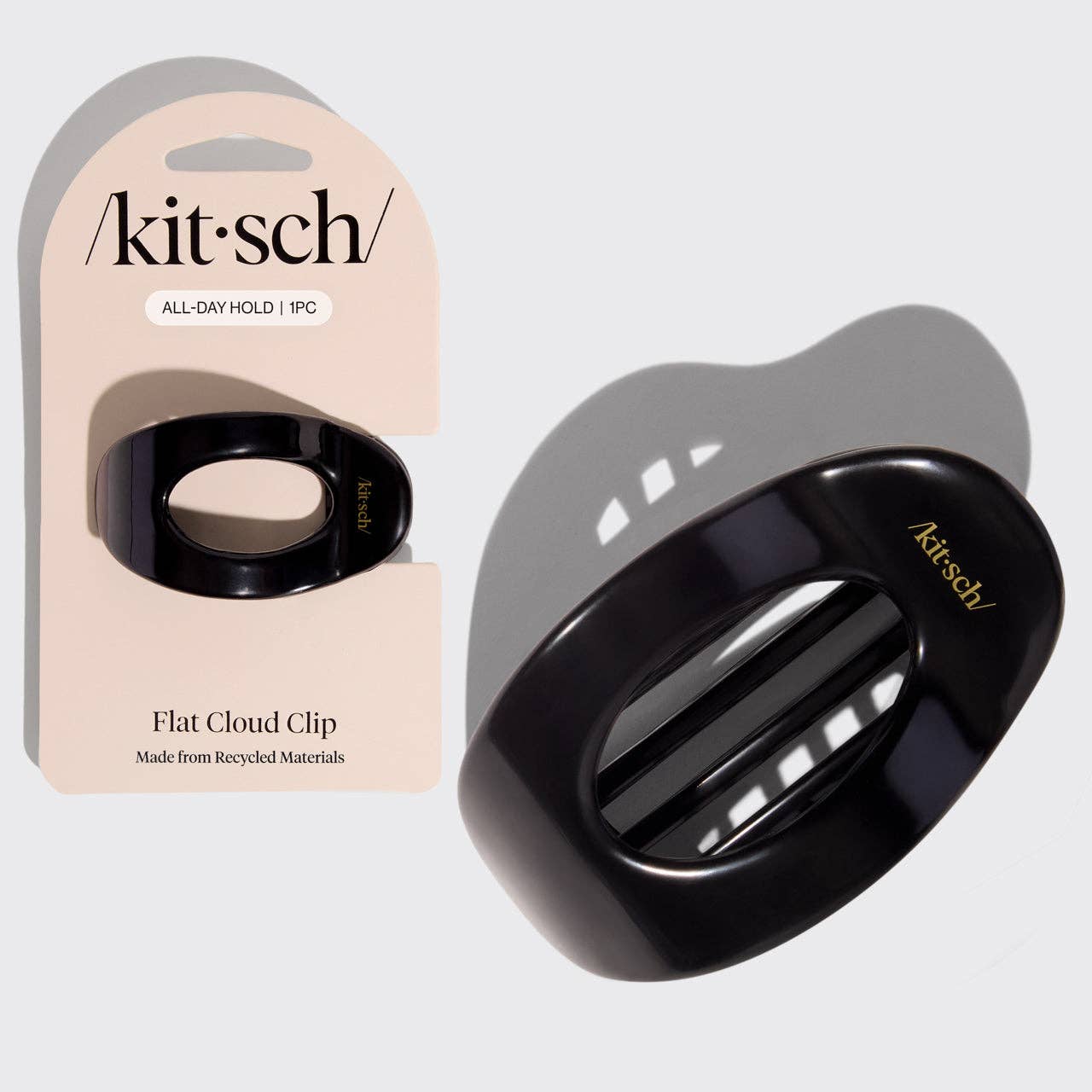 Black Flat Cloud Clip - Small