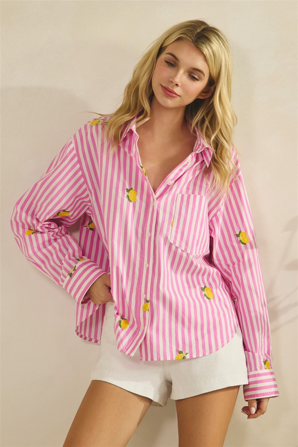 LEMON EMBROIDERED BLOUSE
