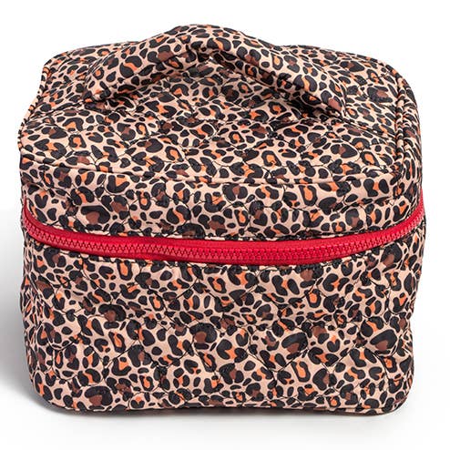 Cosmetic Travel Case / Makeup Bag - Cheetah Print