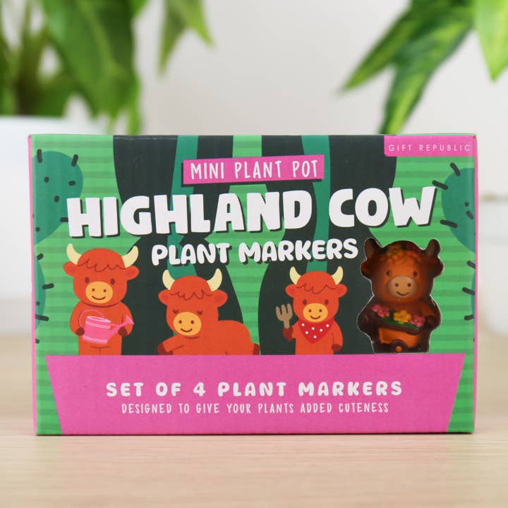 Highland Cow Plant Markers
