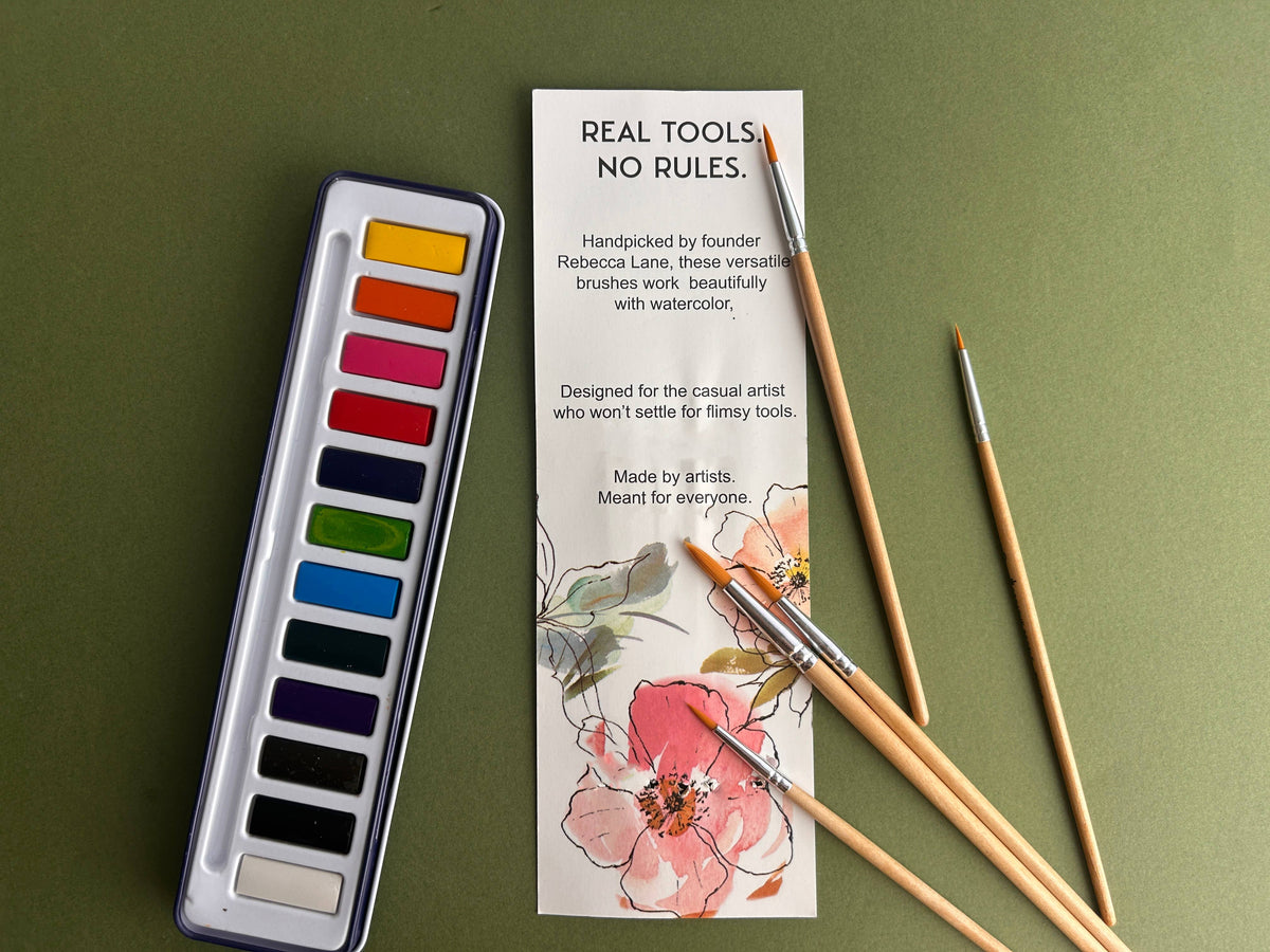 5-Piece Round Watercolor Brush Set